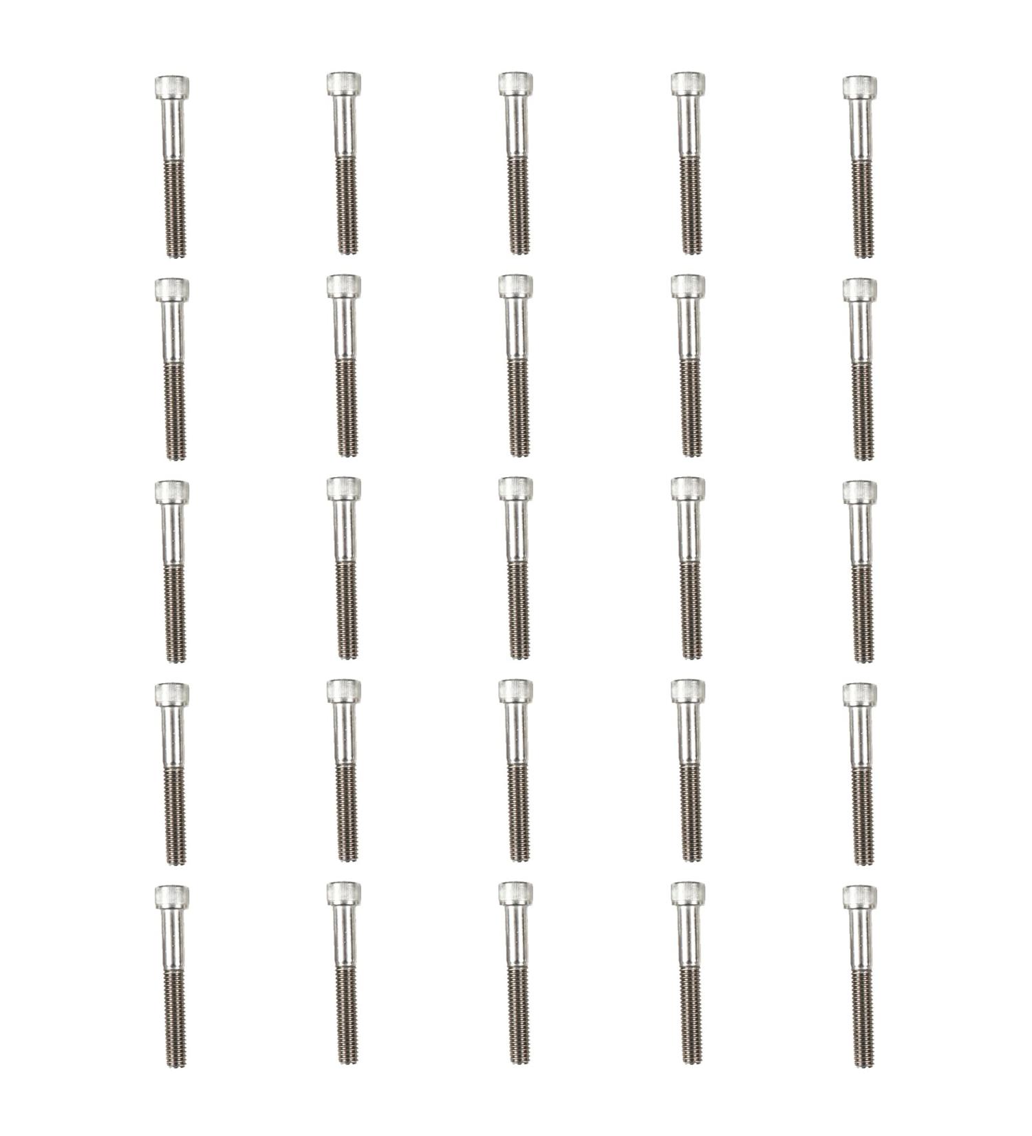 Atomik 3/8 x 2-1/2 inch Long Stainless Steel Bolts 25 Pack Durable Hardware for Rock Climbing Holds 3/8-16 Allen Head Socket Cap Bolt Designed for Outdoor Use Wall Supplies