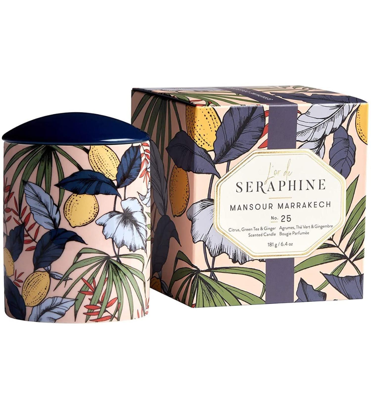 L or de Seraphine Mansour Marrakech Scented Candle - Citrus Ginger & Green Tea | Eco-Friendly Essential Oil Candle 17oz Paraben-Free - Buy Online on GoSupps.com