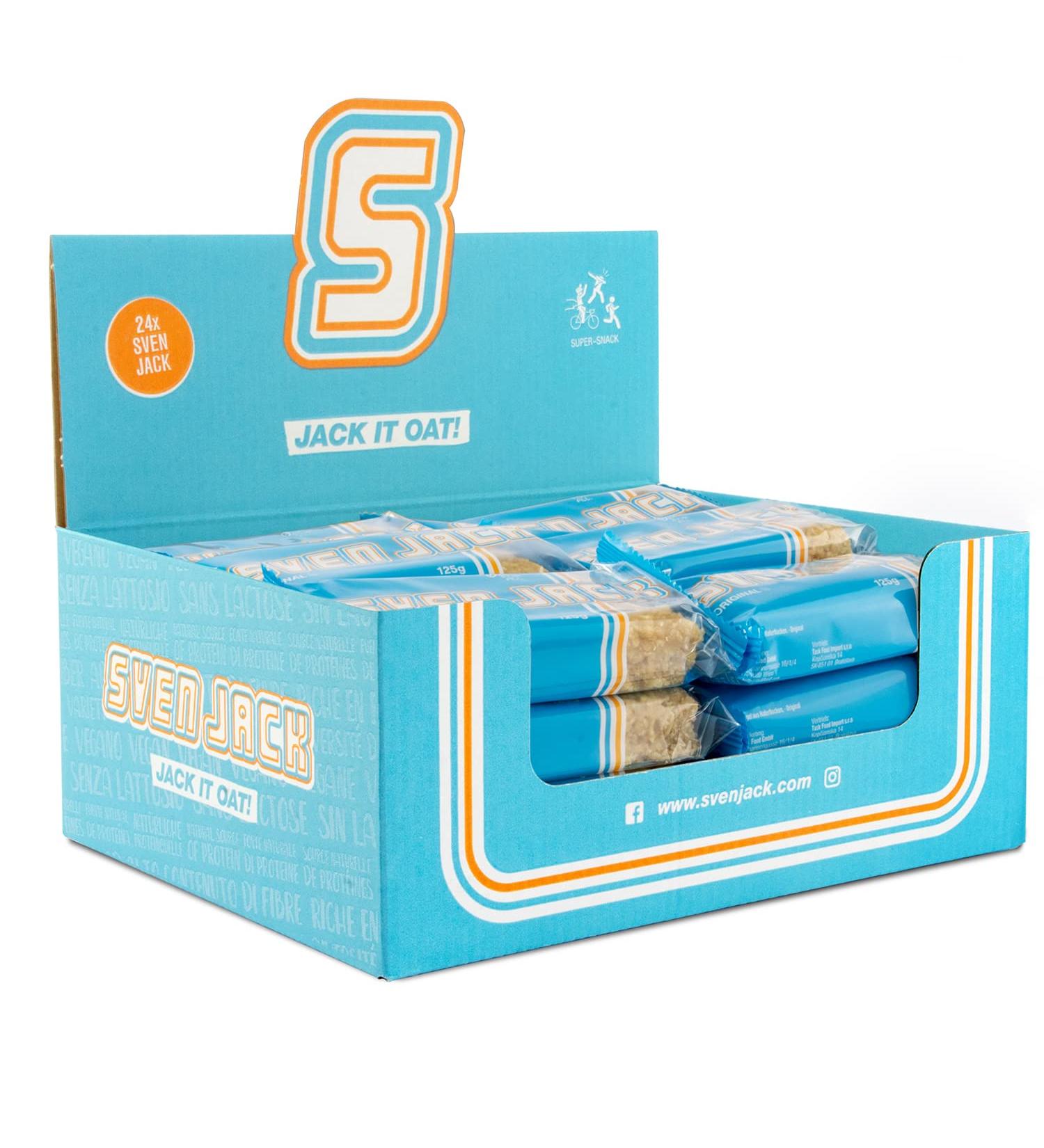 Sven Jack Energy Cake - Original 24x125g (3kg) | Endurance Bar with Long-Chain Carbs High Protein & Low Sugar - Oatmeal & Fitness Snack - Buy Online on GoSupps.com