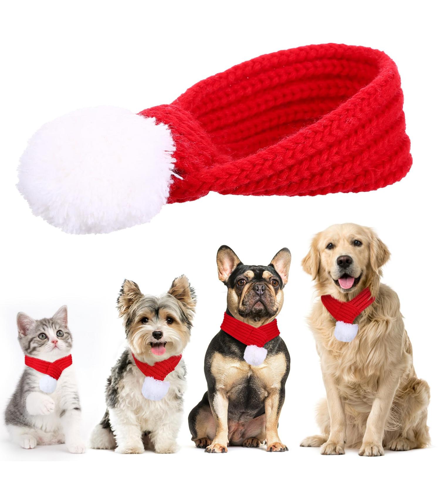 Naler Dog Christmas Scarf - Festive Red Dog Costume for Small Pets - Perfect Holiday Outfit for Dogs - Buy Online on GoSupps.com