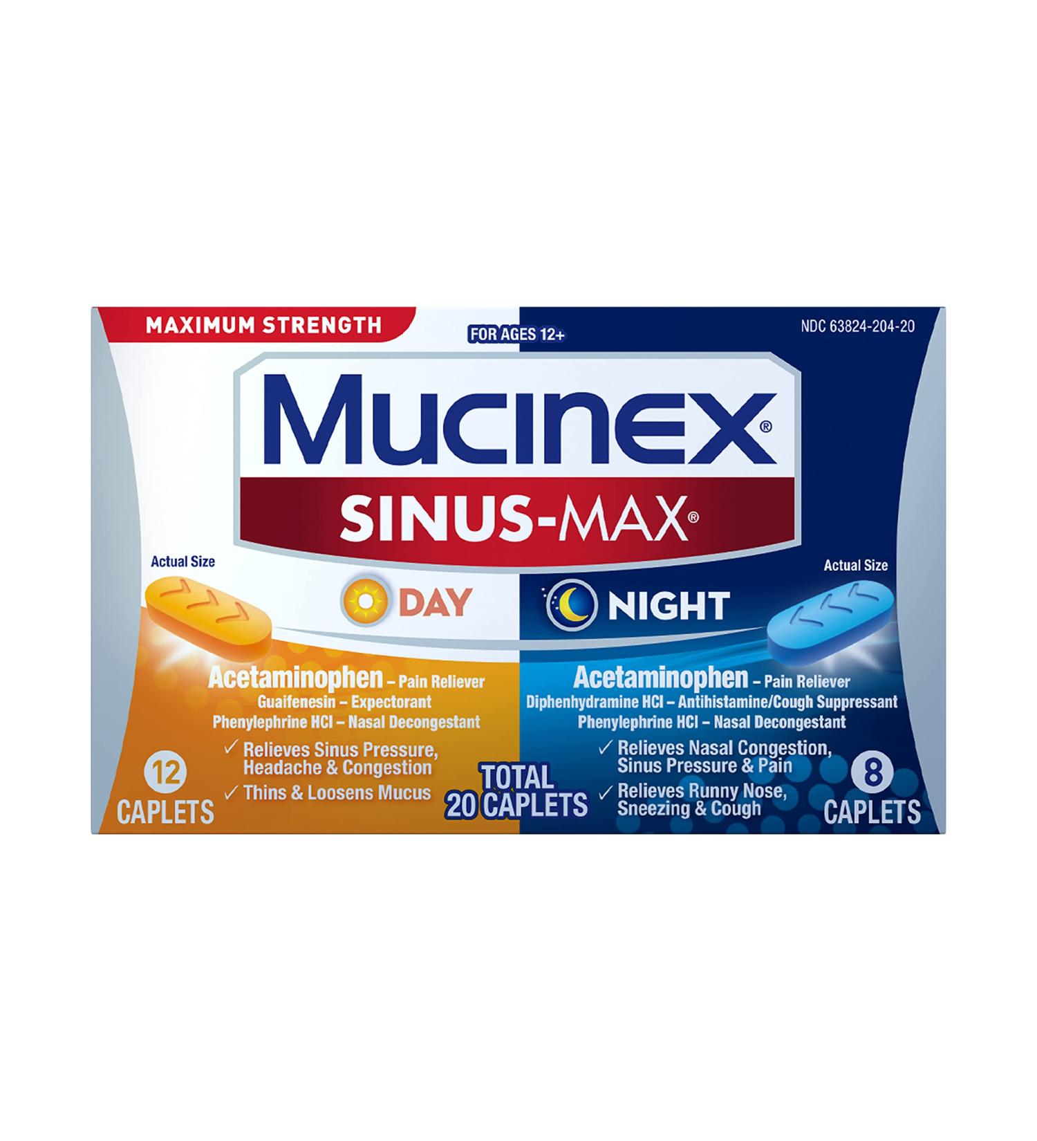 Buy Mucinex Sinus-Max Max Strength Day & Night Caplets - 20ct | Fast International Shipping - Buy Online on GoSupps.com