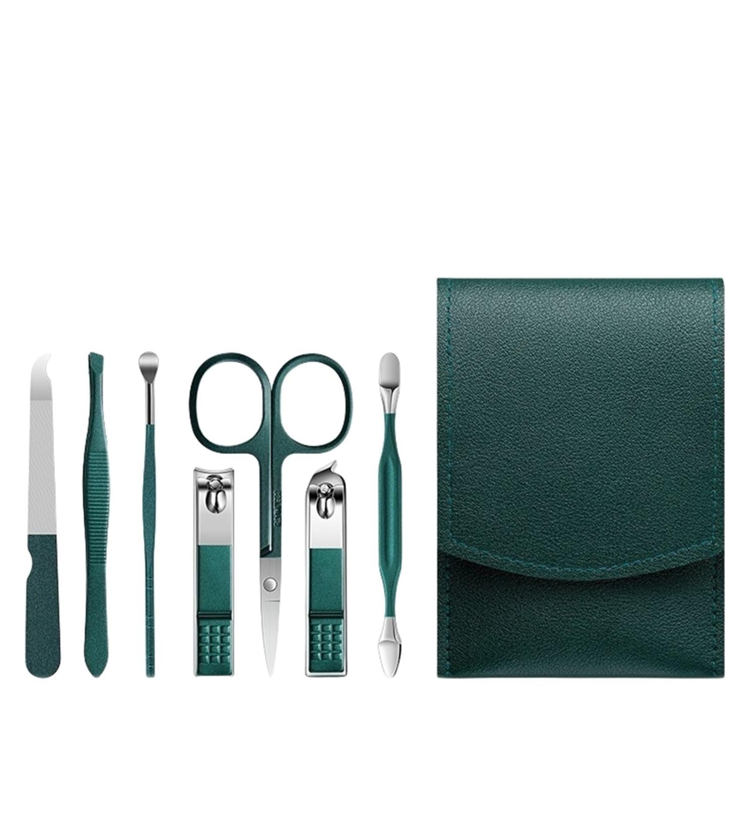 7-Piece Portable Nail Enhancement Set Color Nail Clipper Set Personal Care Tool (Color : Dark Green) - Buy Online on GoSupps.com