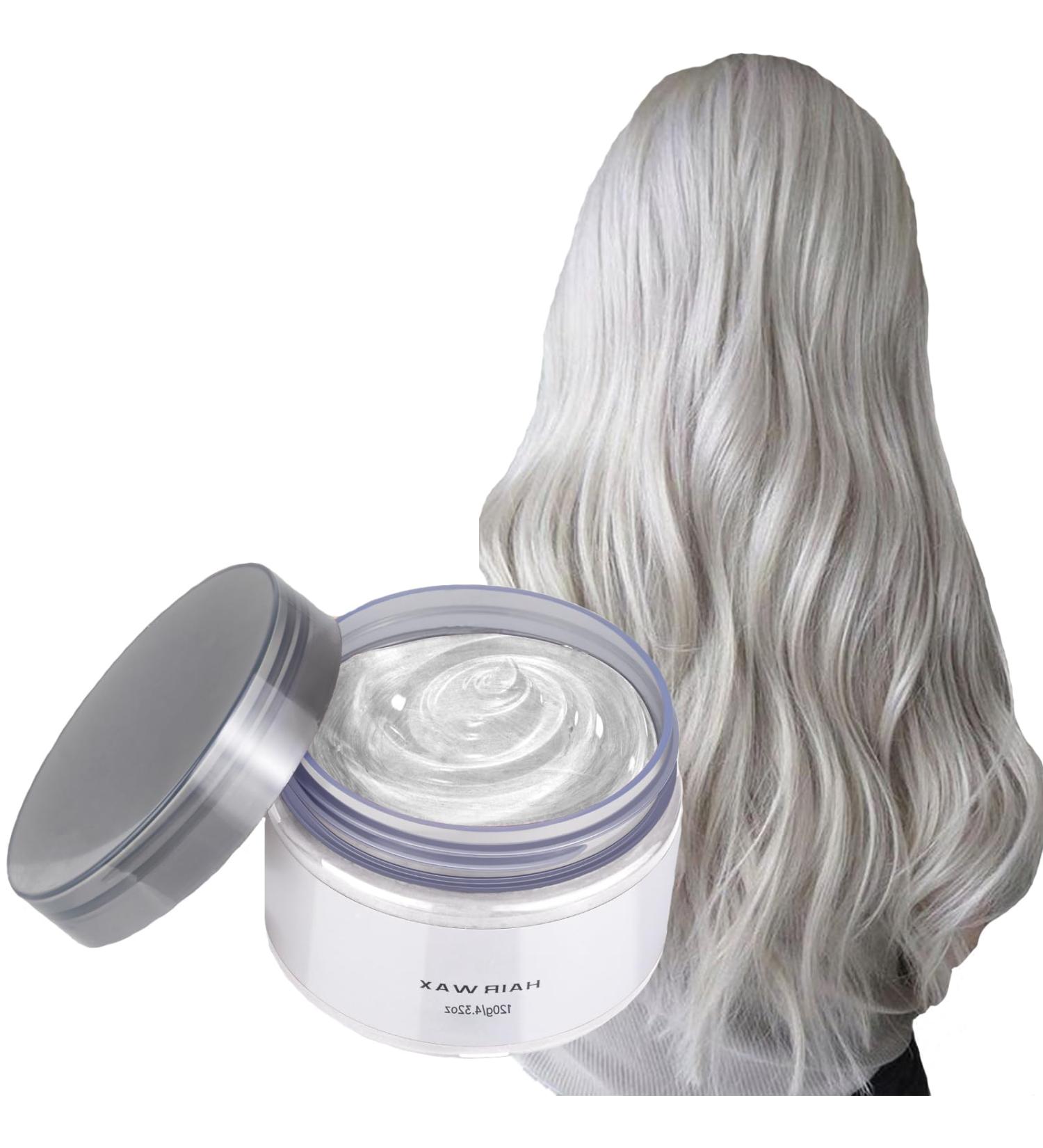 White Temporary Hair Color Wax - Washable Styling Clay for Kids Men & Women | Perfect for Cosplay Parties & Gifts (4.23 oz - Buy Online on GoSupps.com