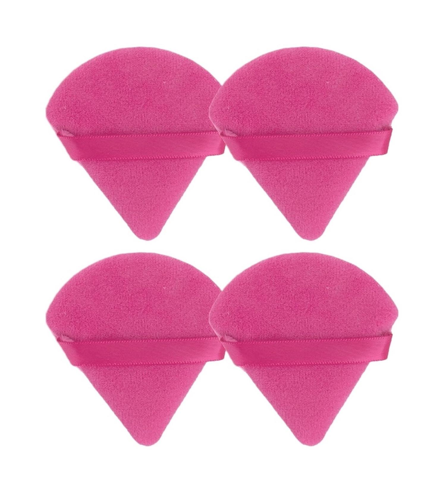 SBTRKT Triangle Powder Puff - Soft Velvet Makeup Sponge for Foundation & Eye Contour - Washable Red (4pcs - Buy Online on GoSupps.com