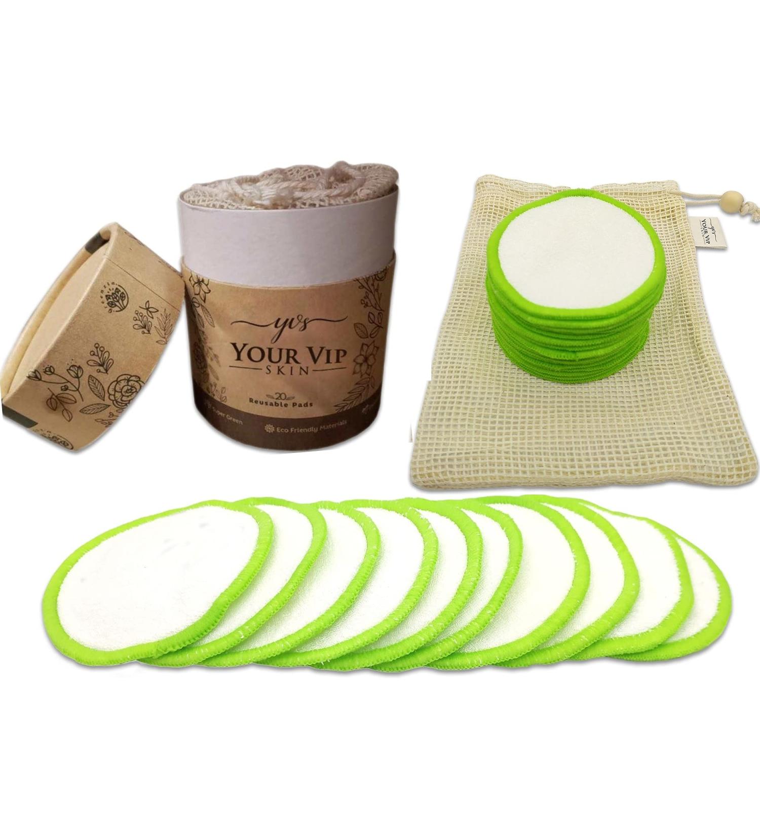 Your VIP Skin Sliming Pads - Washable & Reusable Organic Cotton/Bamboo (20 Pieces) for Ultimate Skin Care - Buy Online on GoSupps.com