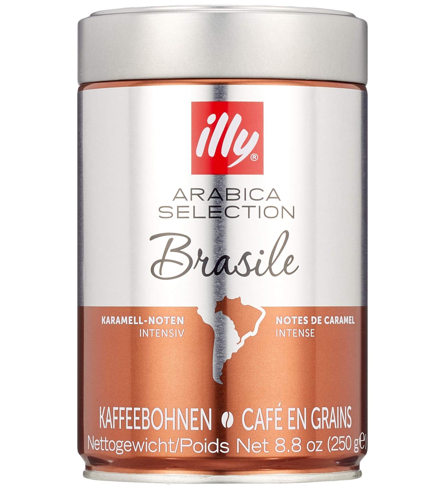Illy Coffee Espress Beaous of the Arabica Selection from Brazil - Packaging with 2 cans of 250 g Arabica Selection Brazil 250 g (2 Series)