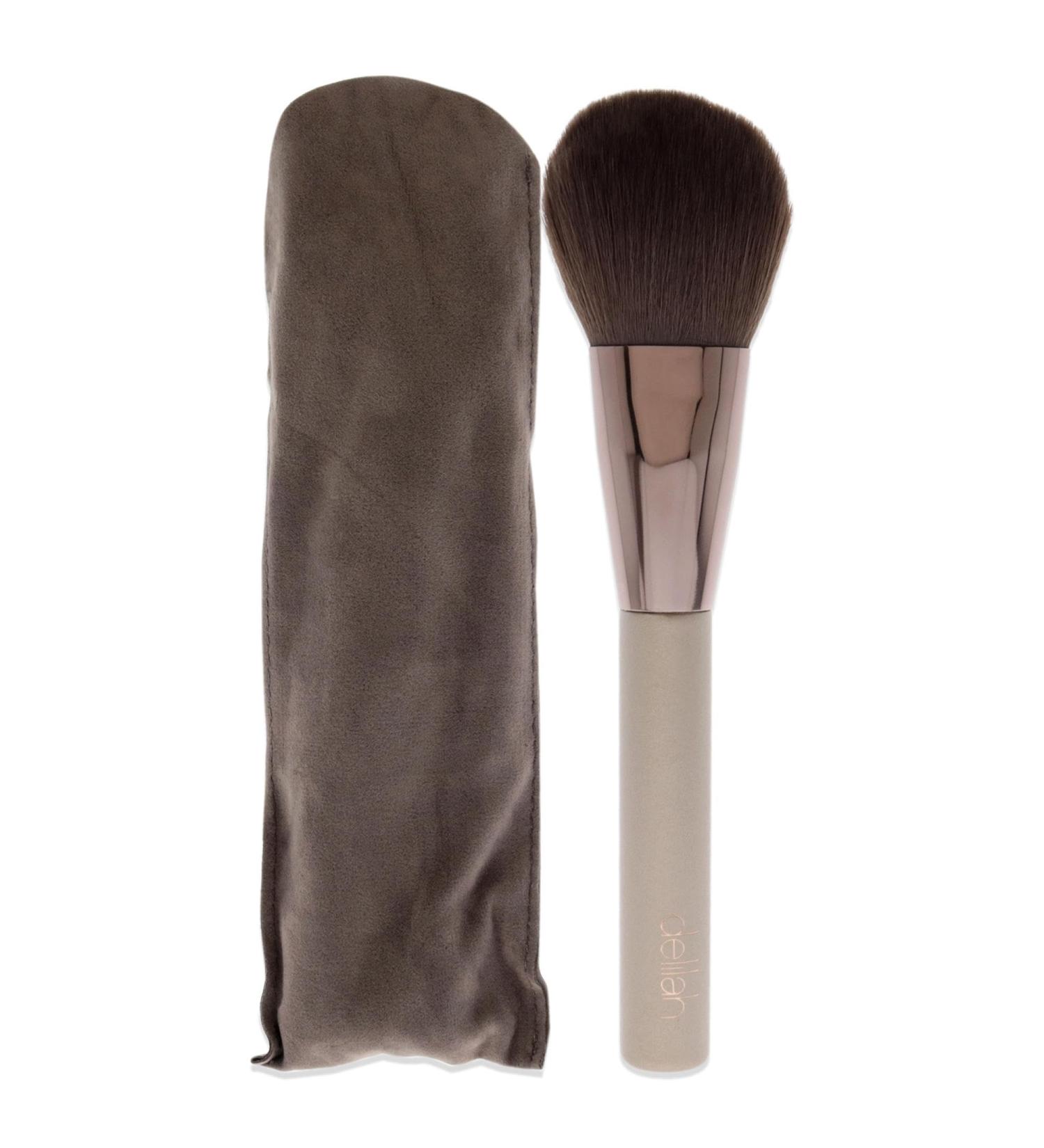 Delilah Large Powder Complexion Brush - Flat & Arched Synthetic Brush for Loose/Pressed Powders - Cruelty-Free with Wooden Handle - Perfect for All Skin Types - 1 Pc - Buy Online on GoSupps.com
