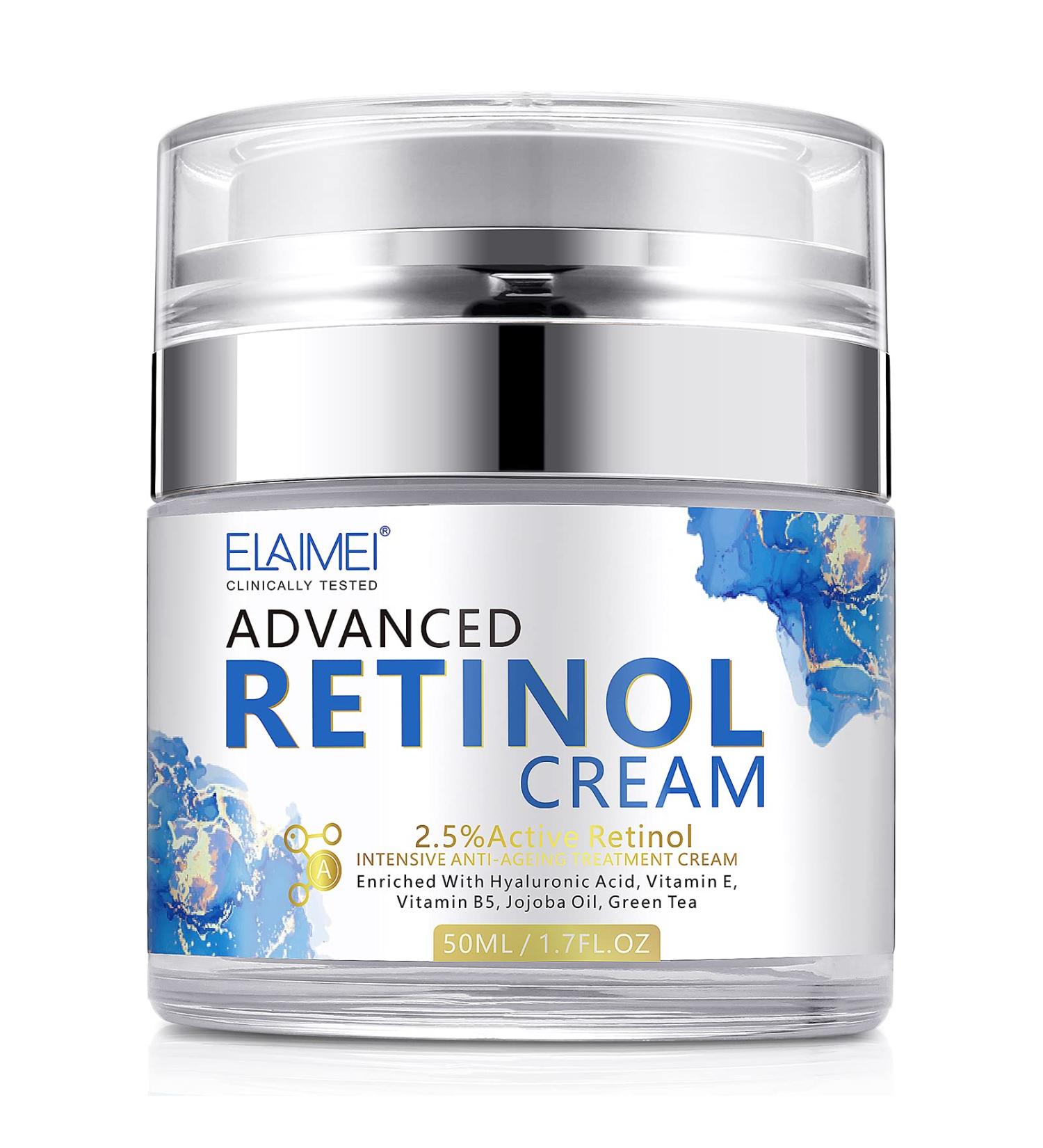 Retinol Face Cream Anti Wrinkle Face Cream Anti Aging Face Cream with 2.5% Retinol Hyaluronic Acid Vitamin E Night Face Cream for Women and Men - Buy Online on GoSupps.com