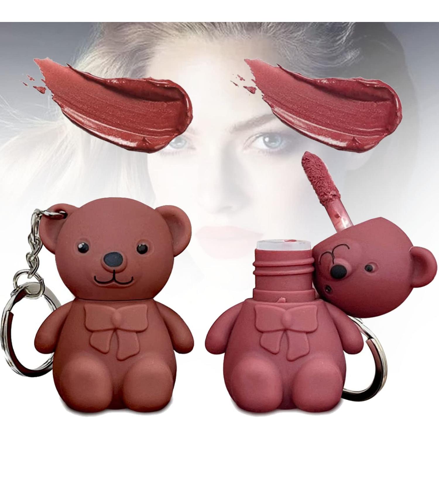  behound 2 en 1 Key Chain Bear Lipstic Keychain Bear Lipsticks Long Lasting Lip Gloss Keychain 2023 New Keychain Cute Bear Beauty Makeup (03+04) - Buy Online on GoSupps.com