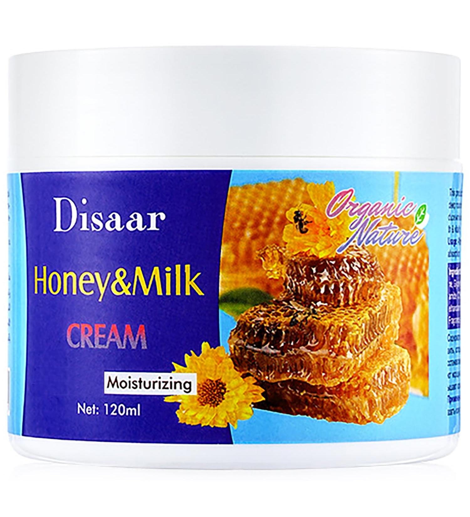 Moisturizing Honey Milk Cream - Anti-Acne Wrinkle Reduction & Pore Minimizer for Face & Body | 120ml - Buy Online on GoSupps.com