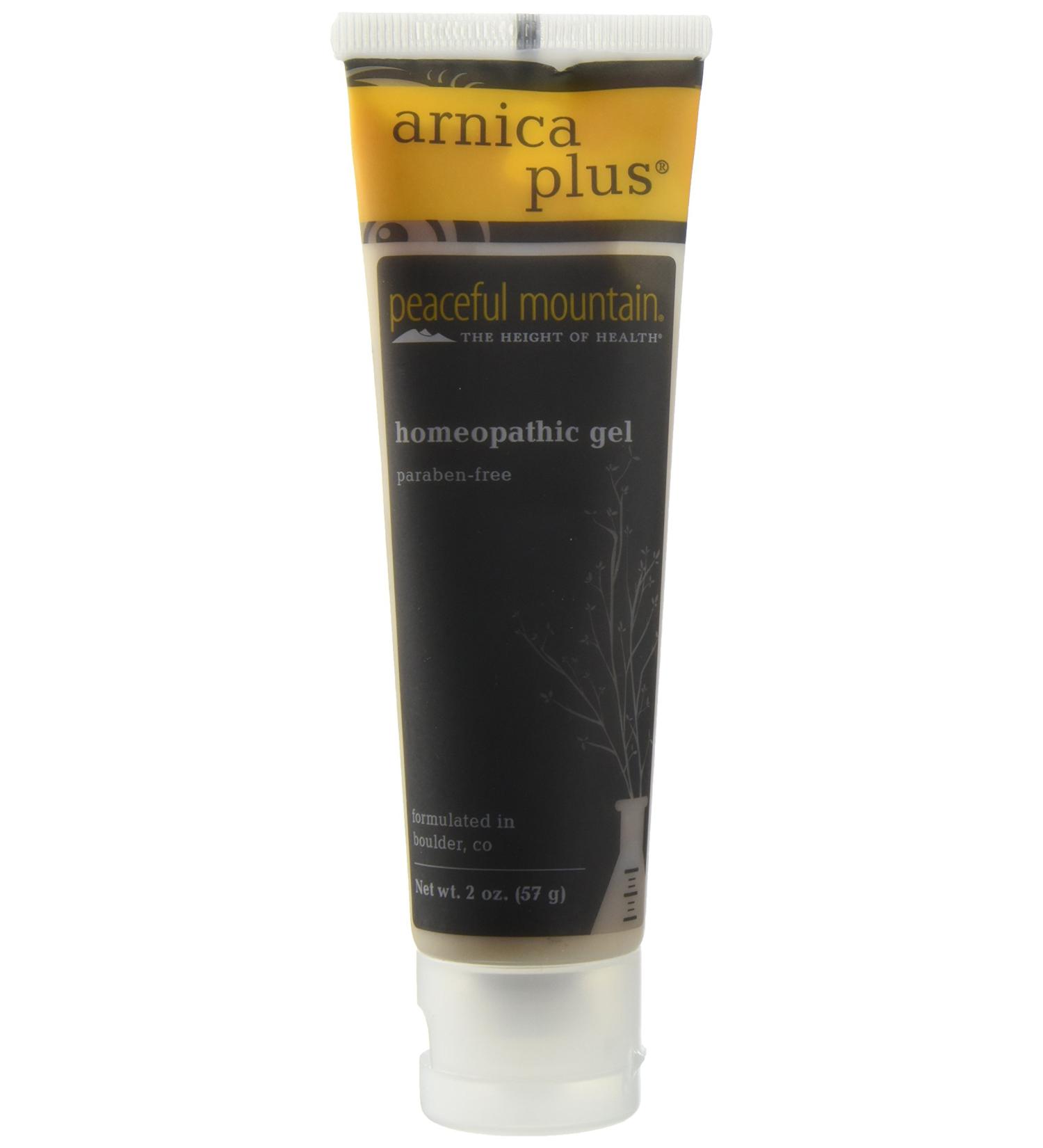 Peaceful Mountain Arnica Plus Homeopathic Gel - Soothes Sore Muscles - 2oz - Buy Online on GoSupps.com