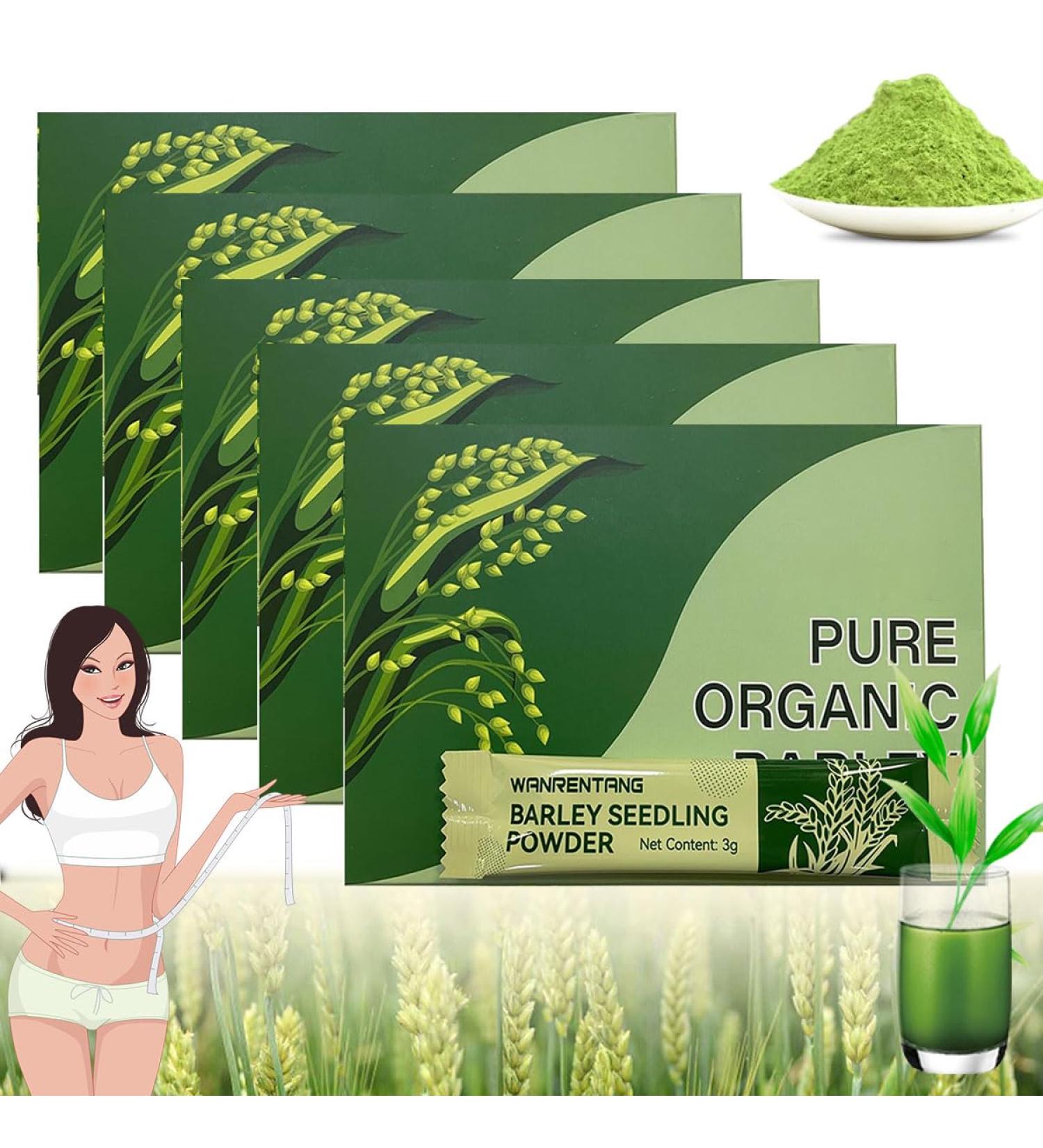 Naveta Pure Organic Barley Grass Powder - Barley Grass Juice Powder - Naveta Barley Grass Powder Organic for Women and Men Vegan Friendly (5 boxes) - Buy Online on GoSupps.com