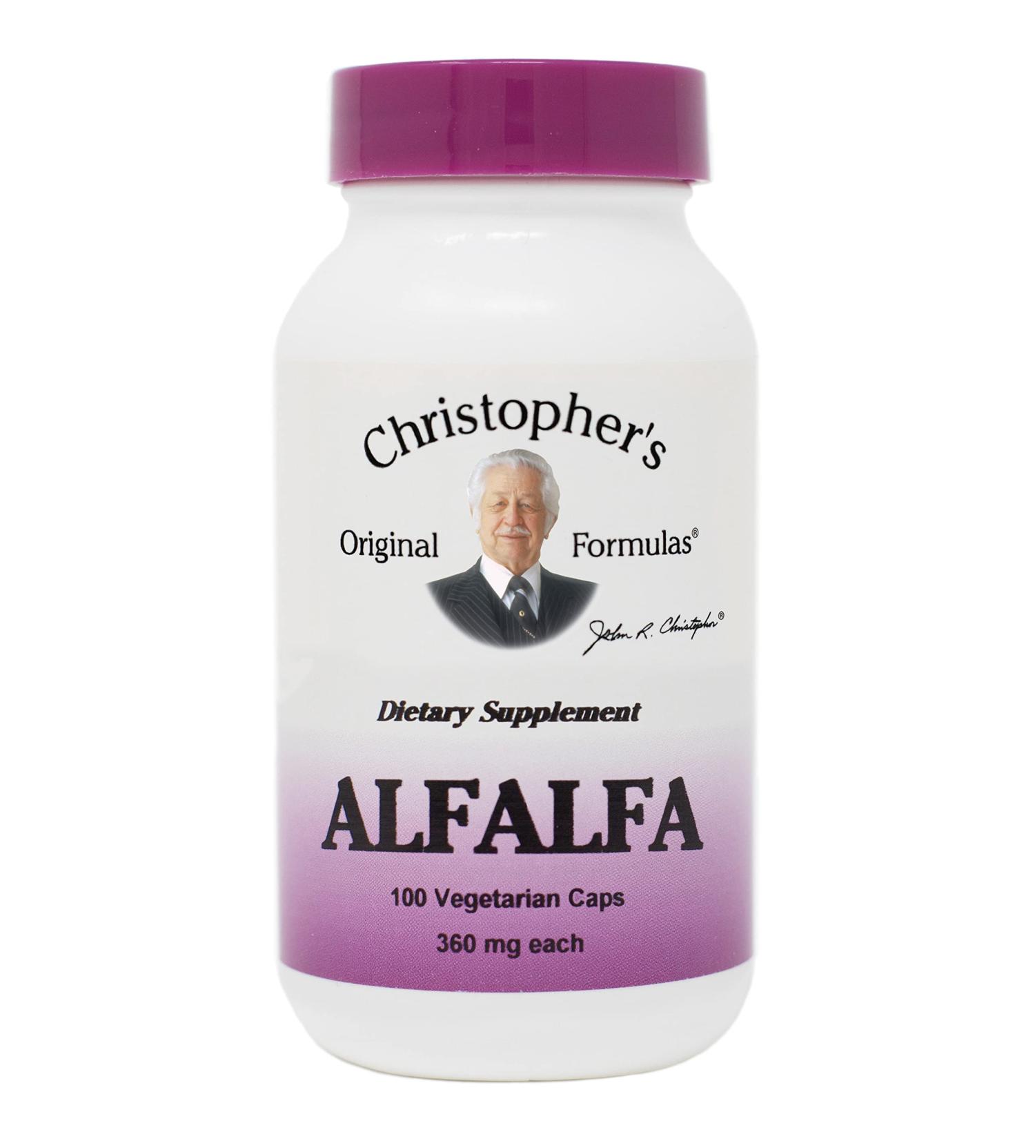 Dr. Christopher's Original Formulas Alfalfa 100 vcaps - Single Herb Supplement - Buy Online on GoSupps.com