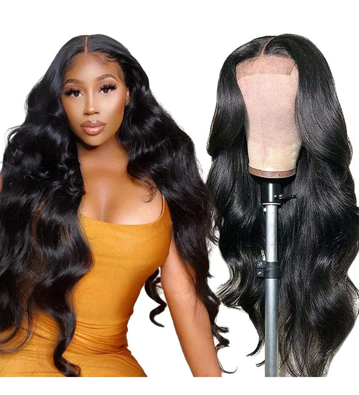 18 Body Wave Lace Front Wig - 4x4 Closure Human Hair for Black Women | 150% Density Pre-Plucked Brazilian Virgin Hair - Buy Online on GoSupps.com