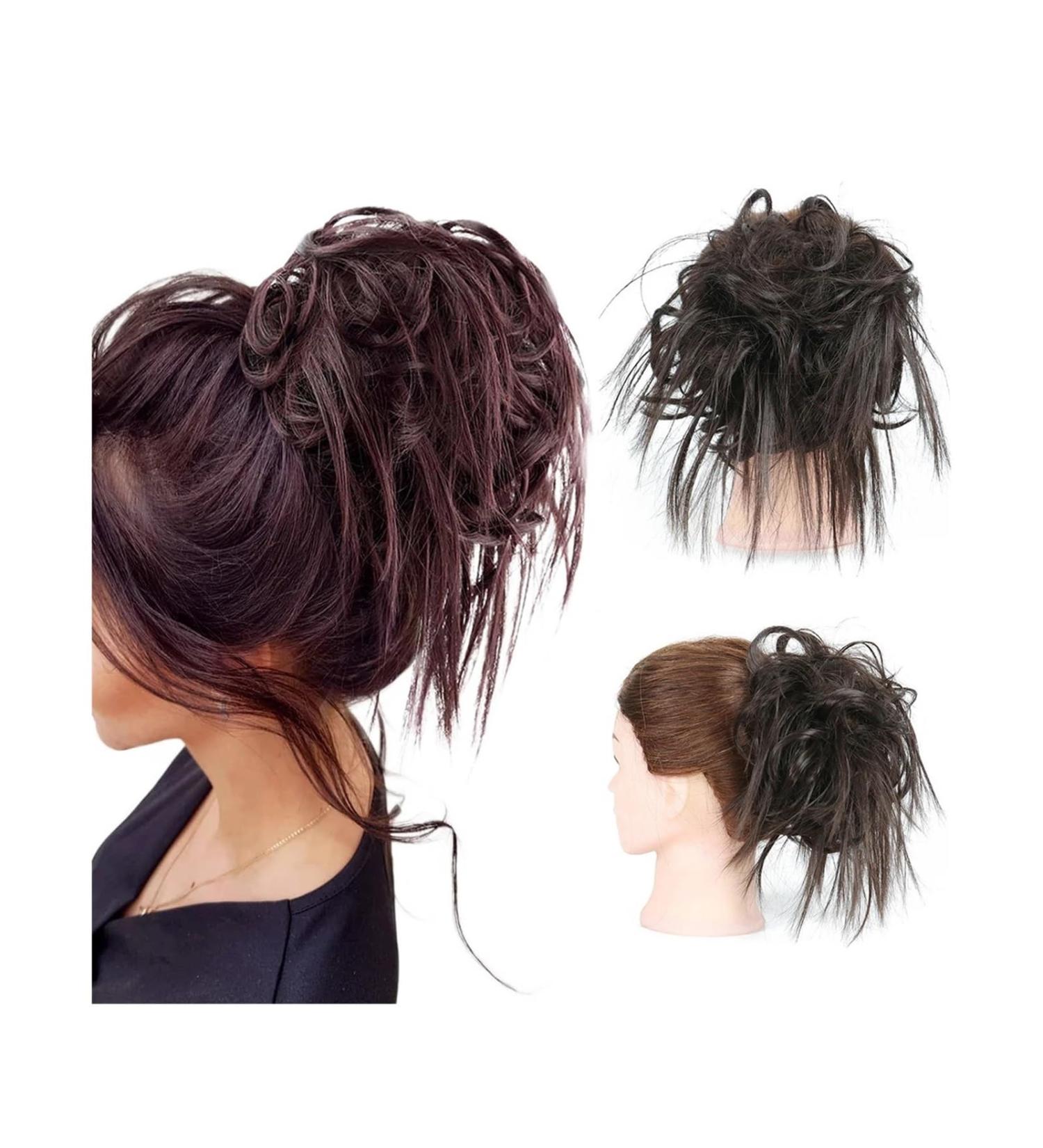 Hair Bun Hairpiece for Women Messy Hair Bun Hair Pieces Hair Scrunchies Extension Curly Hairpiece Wavy Messy Synthetic Chignon for Women Tousled Updo Hair Chignons(4A) - Buy Online on GoSupps.com