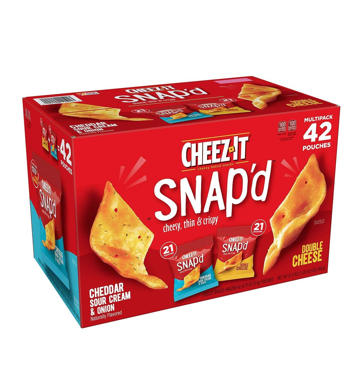 Cheez-It Snap'd Snack Crackers Variety Pack - Family Favorite for Kids & Adults - 42 x 0.75 oz - Buy Online on GoSupps.com