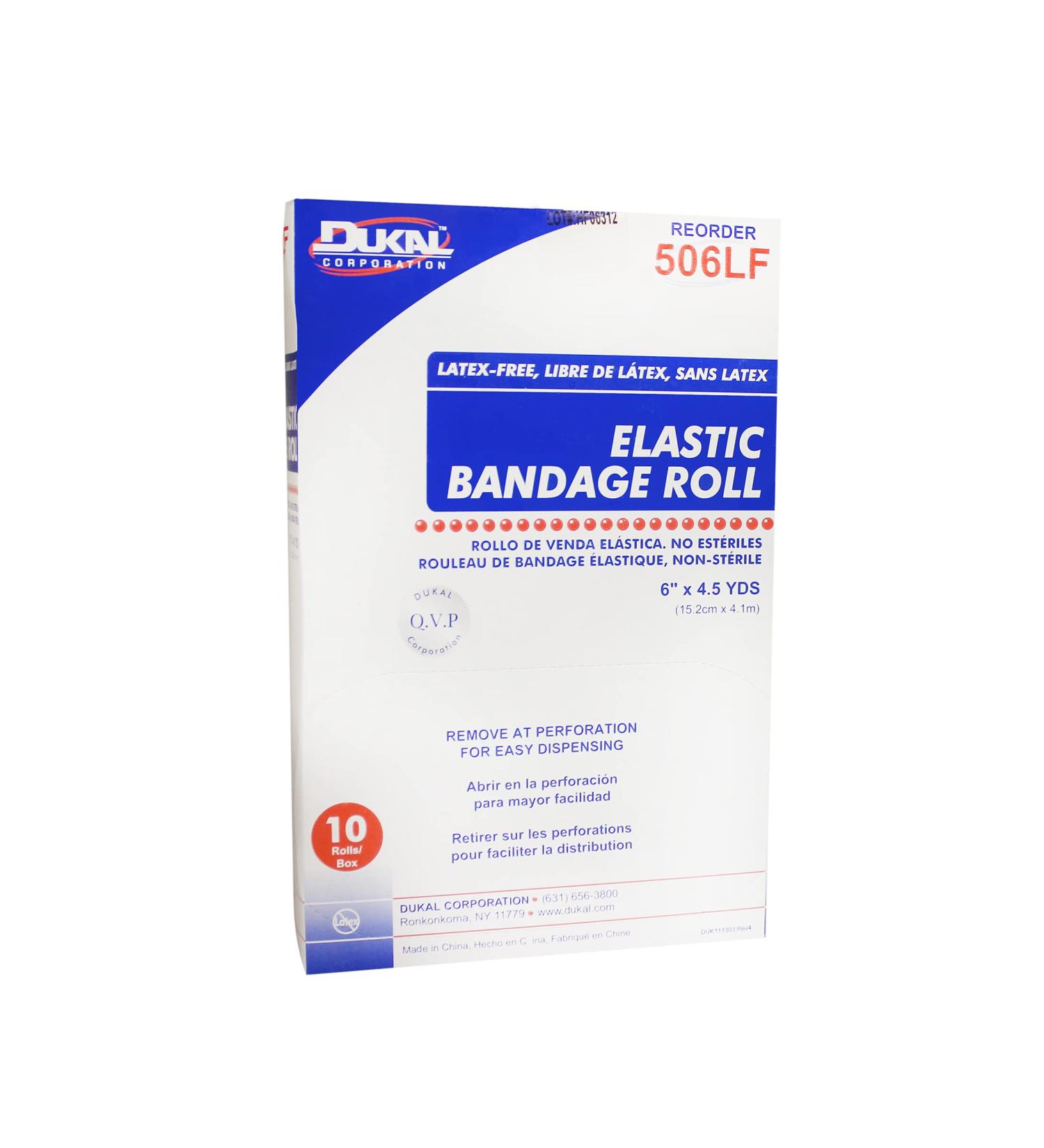 Dukal 506LF Elastic Bandage 6" x 4.5 yard Non-Sterile