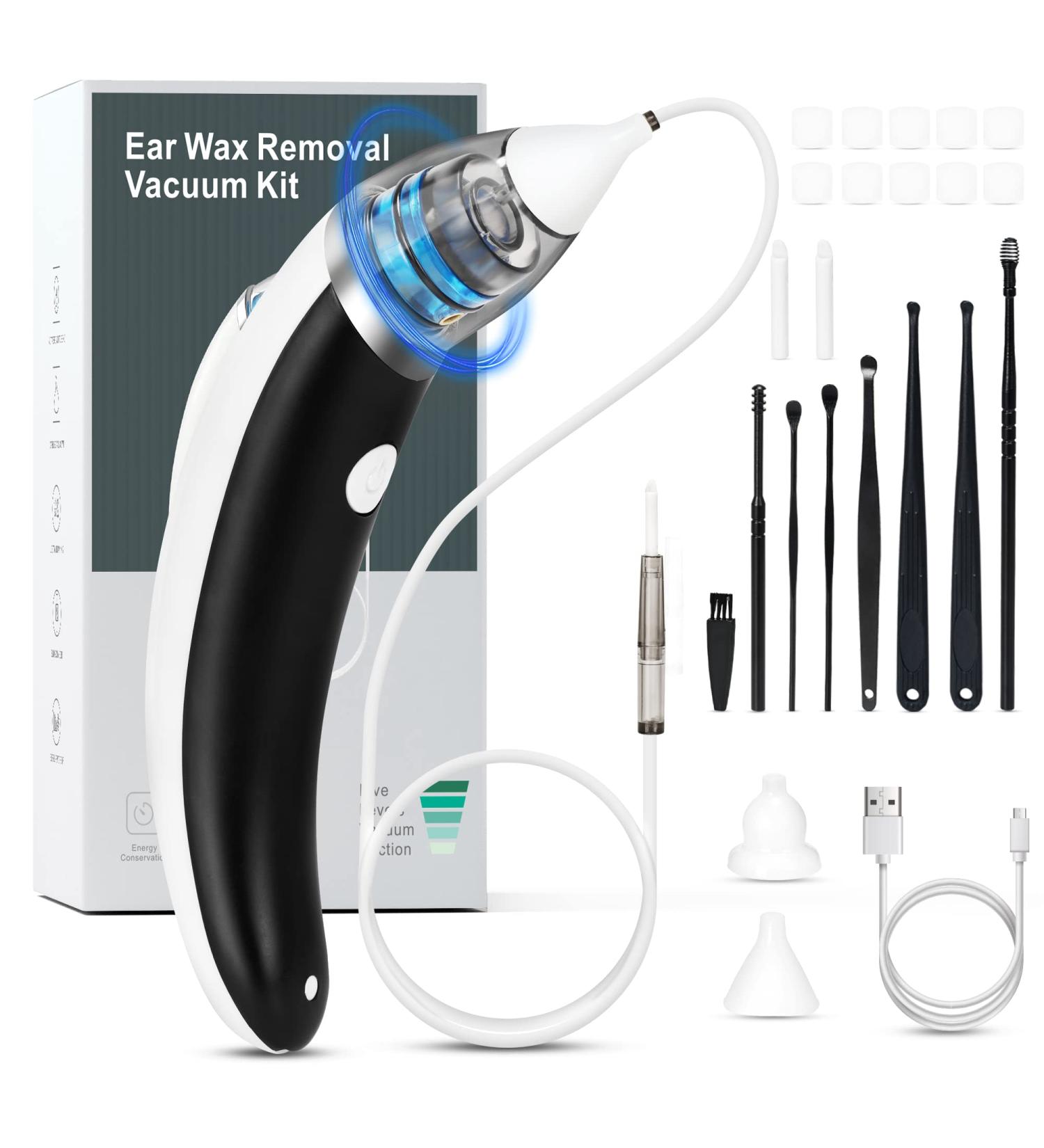Electric Ear Wax Remover with 5 Strong Suction Levels - USB Charge, Reusable Kit for Adults and Kids - Buy Online on GoSupps.com