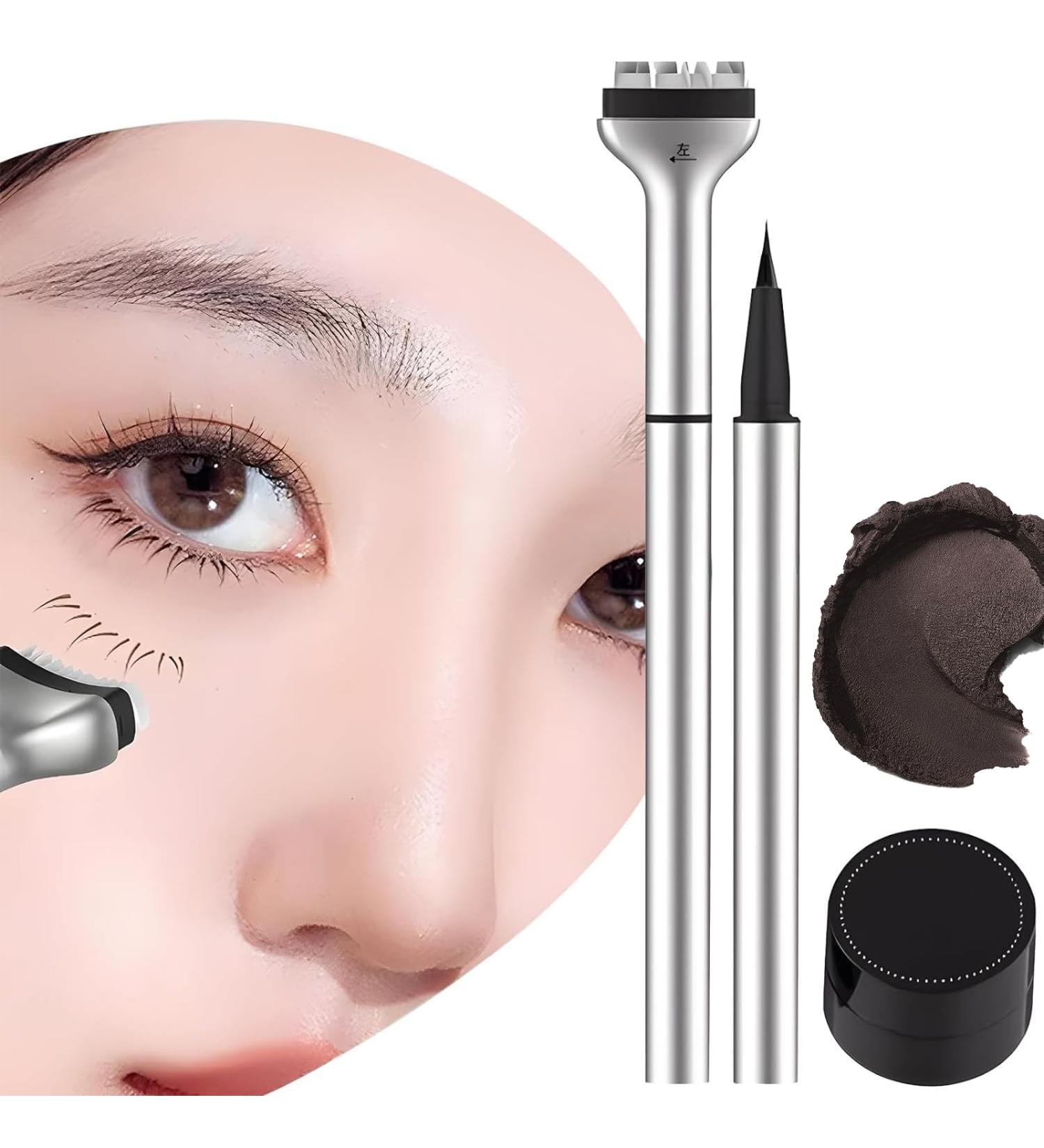Lower Lash Stamp 2 in 1 Eyeliner Stamp Eyelash Stamps Tool Lower Lash Stamp with Ink Eyelashes Stamp Lower Eyelash Stamps Quick Eye Makeup Tool (Brown) - Buy Online on GoSupps.com