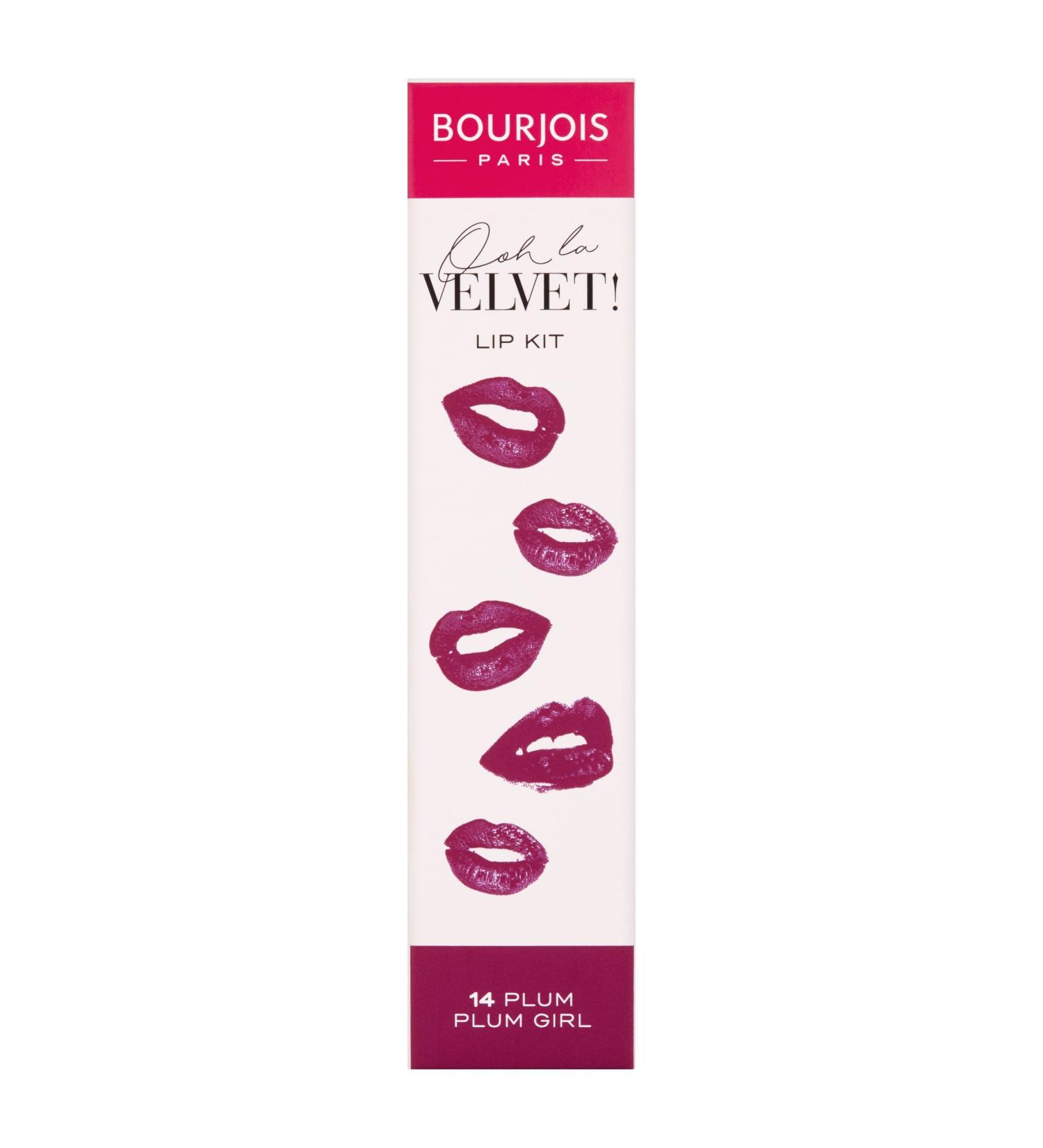 Bourjois Ooh La Velvet Lipstick & Lipliner - 14 Plum Plum Girl | International Shipping Available! - Buy Online on GoSupps.com