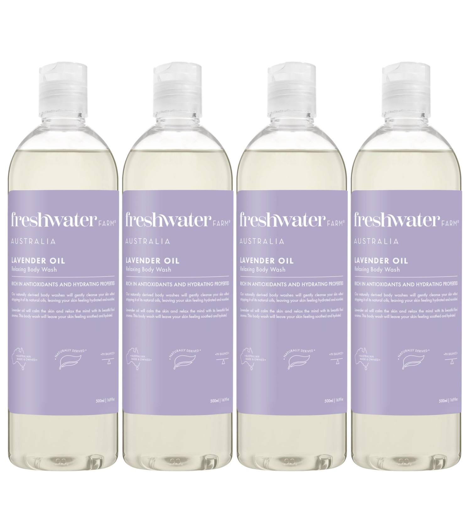 Naturally Derived Lavender Shower Gel - Paraben & Phthalate Free Body Wash for Women - Moisturizing 4PK 16.9 fl oz - Buy Online on GoSupps.com