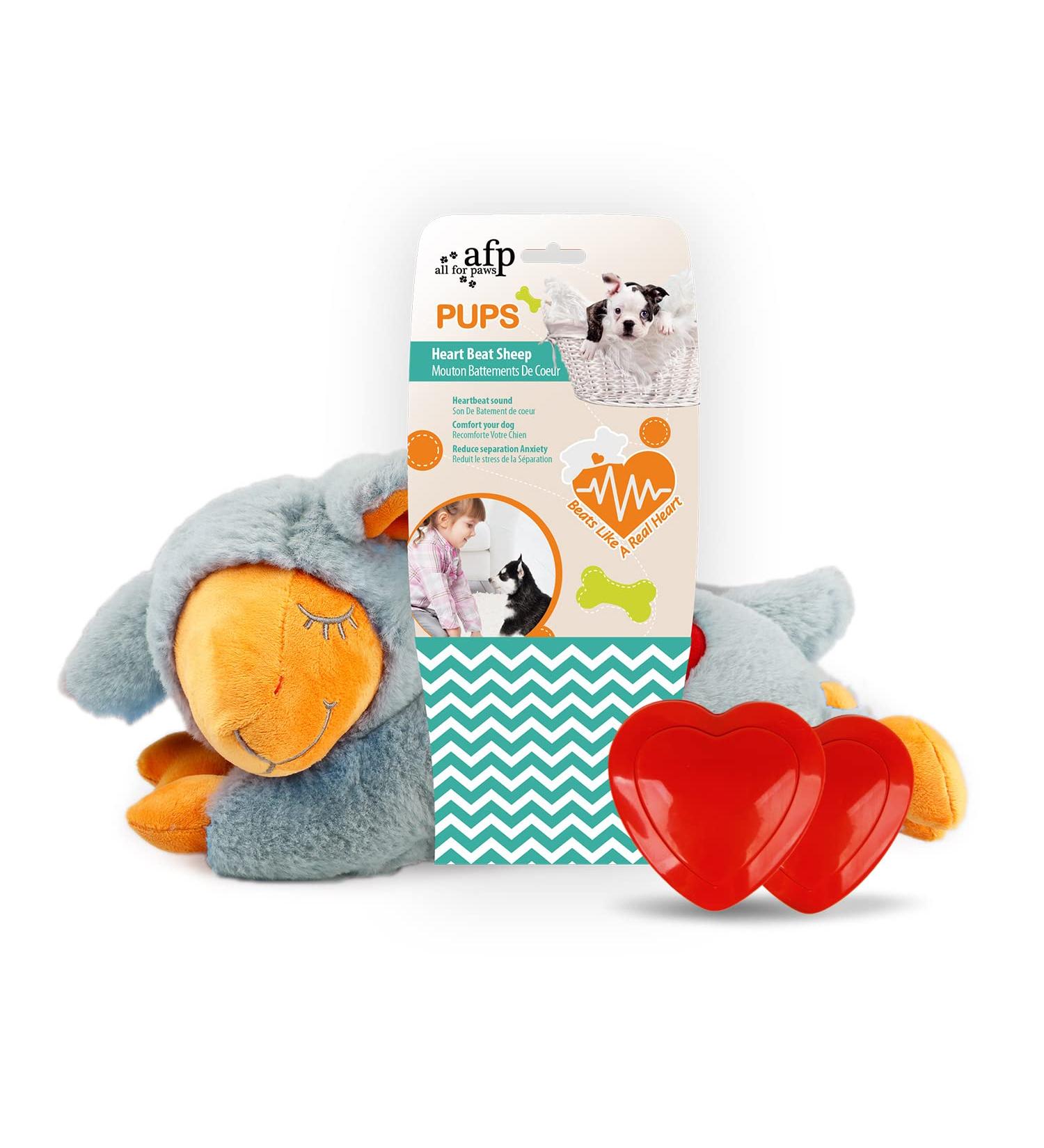 All for Paws Gray Sheep Soft Toy with Heartbeat | Comforting Small Dog Toy for Behavioral Training & Puppy Relief - Buy Online on GoSupps.com