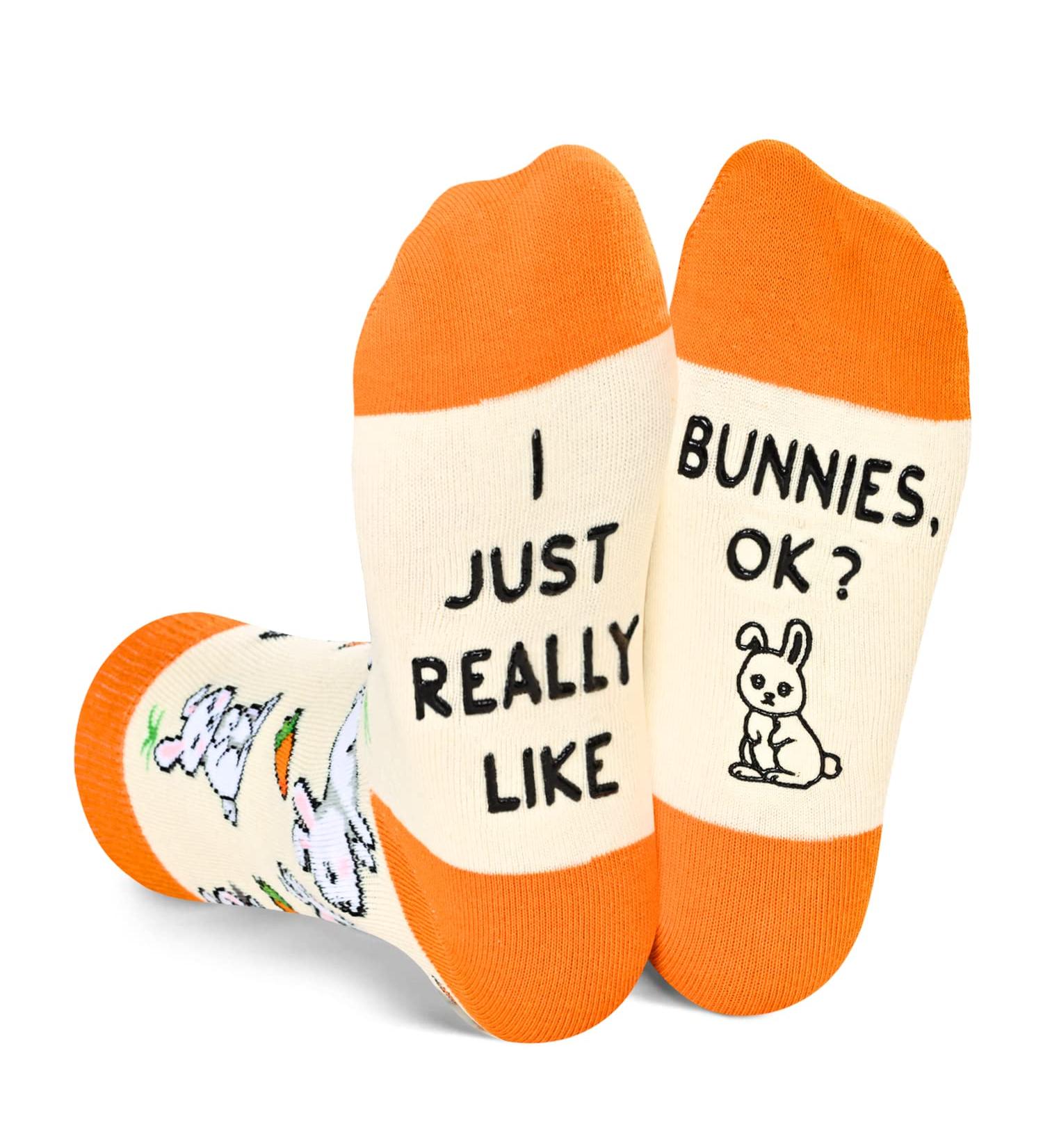 HAPPYPOP Funny Bunny Socks for Girls and Boys - Easter Rabbit Gifts | Teenage Boys & Girls Gift Ideas - Buy Online on GoSupps.com