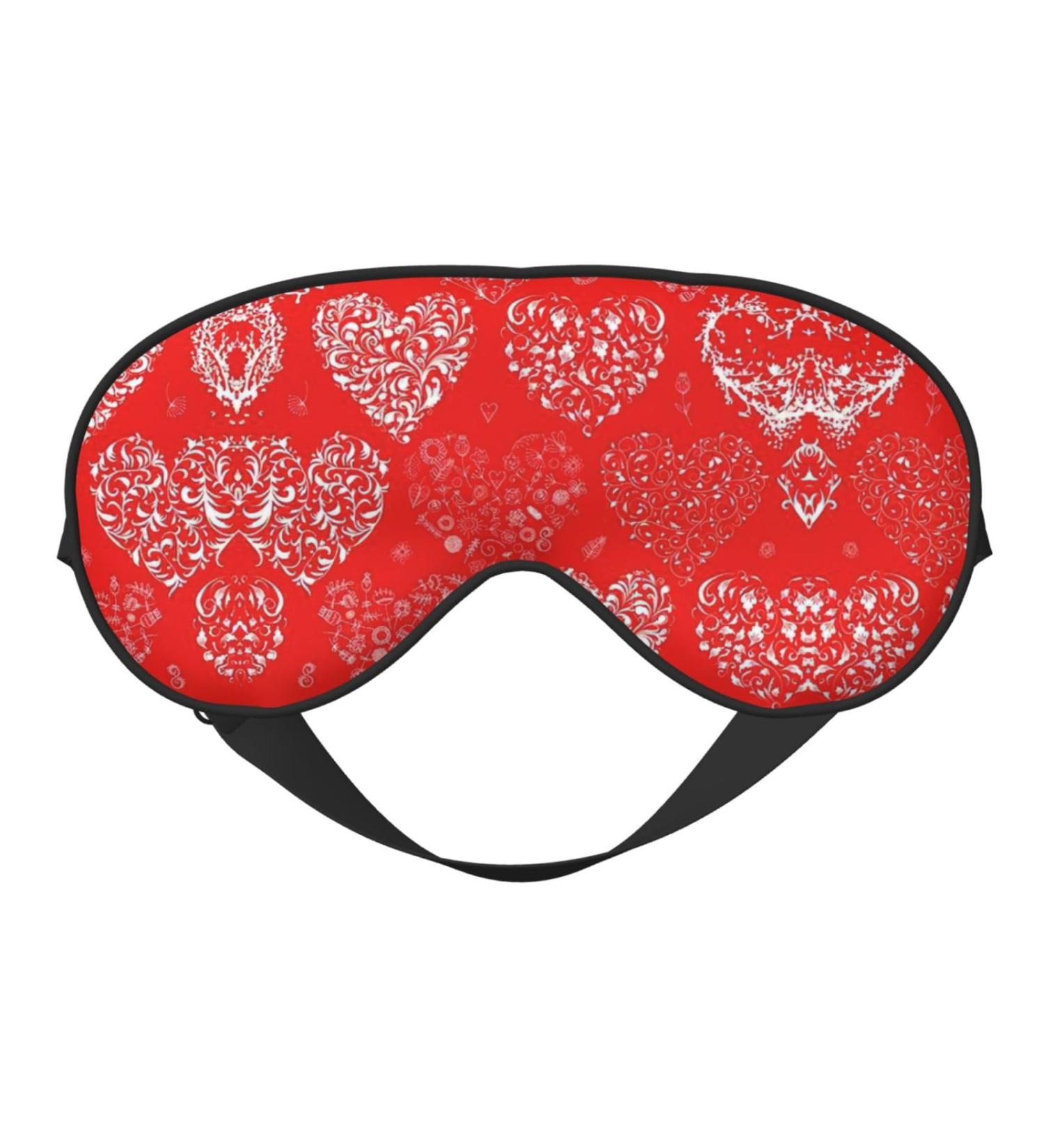 Love Print Unisex Sleep Eye Mask - Soft Comfort Eye Shade for Travel Yoga & Shift Work - Buy Online on GoSupps.com