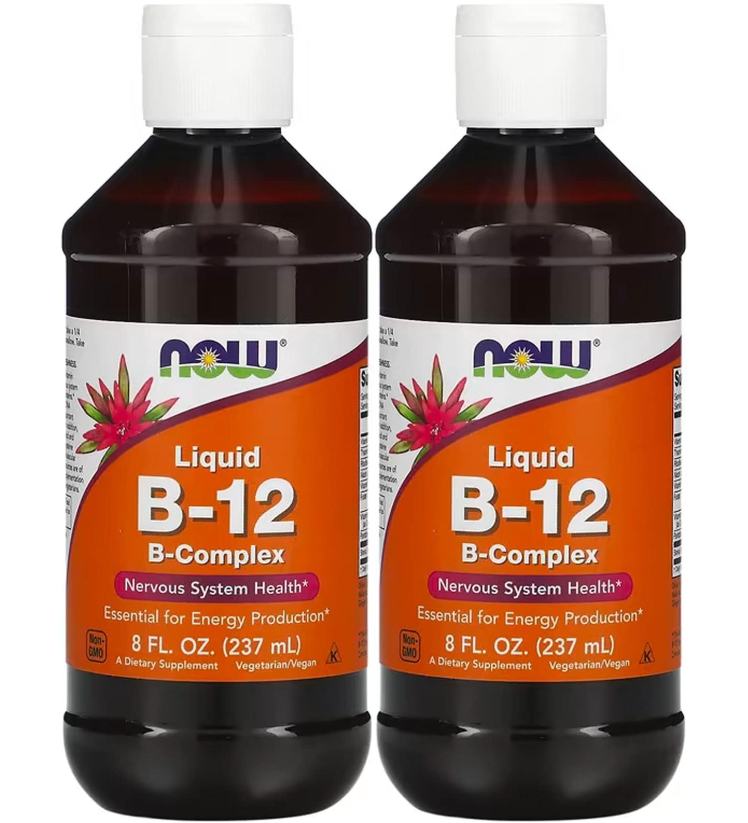 NOW Foods Vitamin B-12 Liquid 8oz (Pack of 2) - Buy Online on GoSupps.com