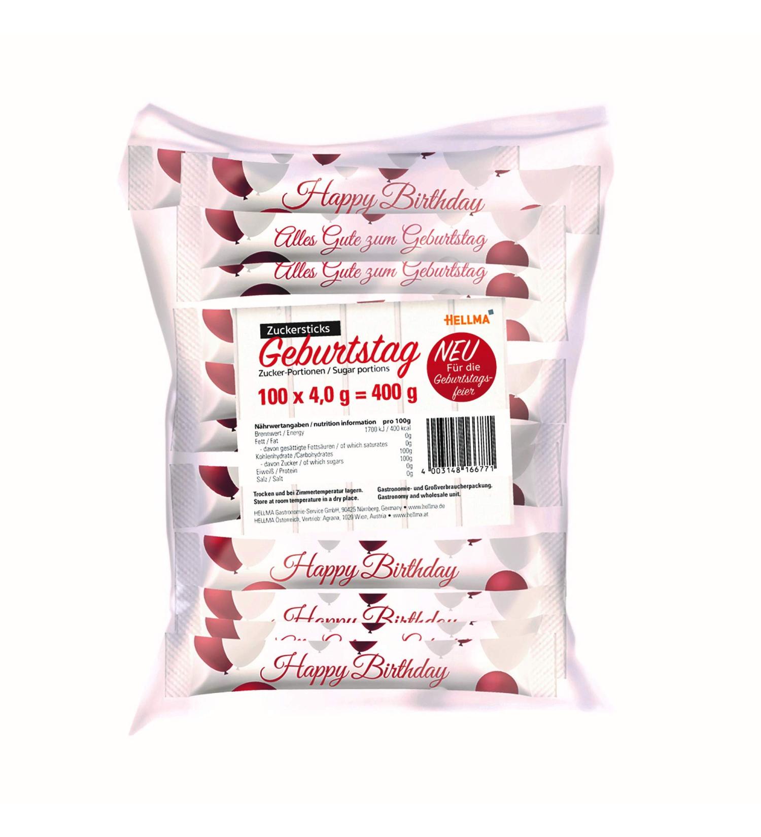 Buy Sugar Sticks 'Birthday' - Bag of 100 Pieces | Sweet Treats for Celebrations - International Shipping Available - Buy Online on GoSupps.com