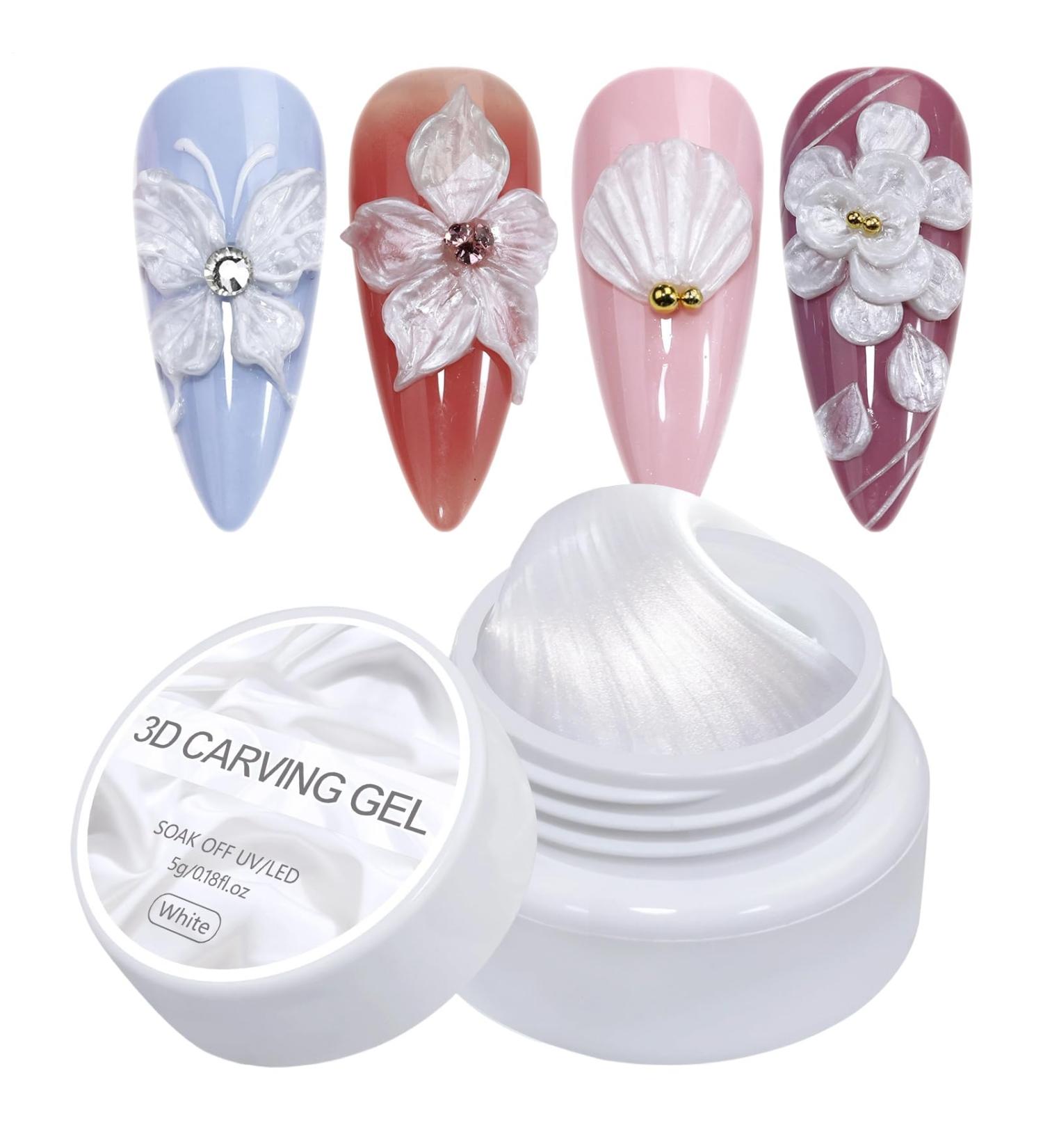 3D Sculpting Gel - Non-Sticky Solid Sculpting Gel for Nails Pearlescent Non-Sticky Manicure Care for Beginners and Wedding Events - Buy Online on GoSupps.com