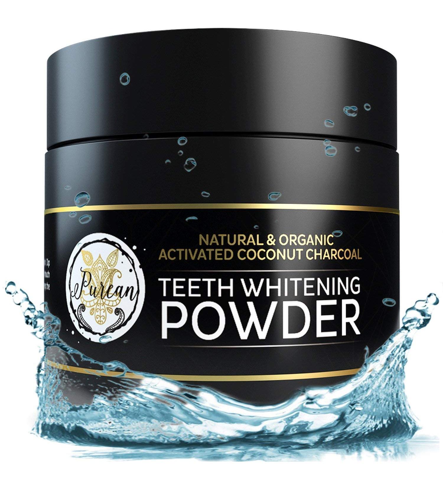 2oz Teeth Whitening Activated Coconut Charcoal Powder - Natural Teeth Whitening Kit for Brighter Smile - Buy Online on GoSupps.com
