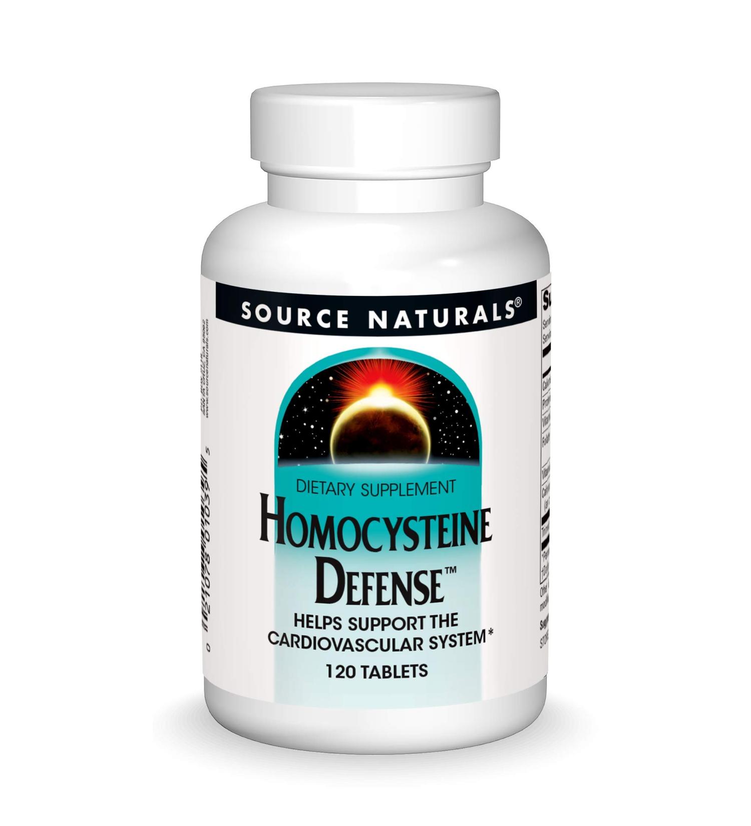 Source Naturals Homocysteine Defense - 120 Tablets for Heart Health Support - Buy Online on GoSupps.com