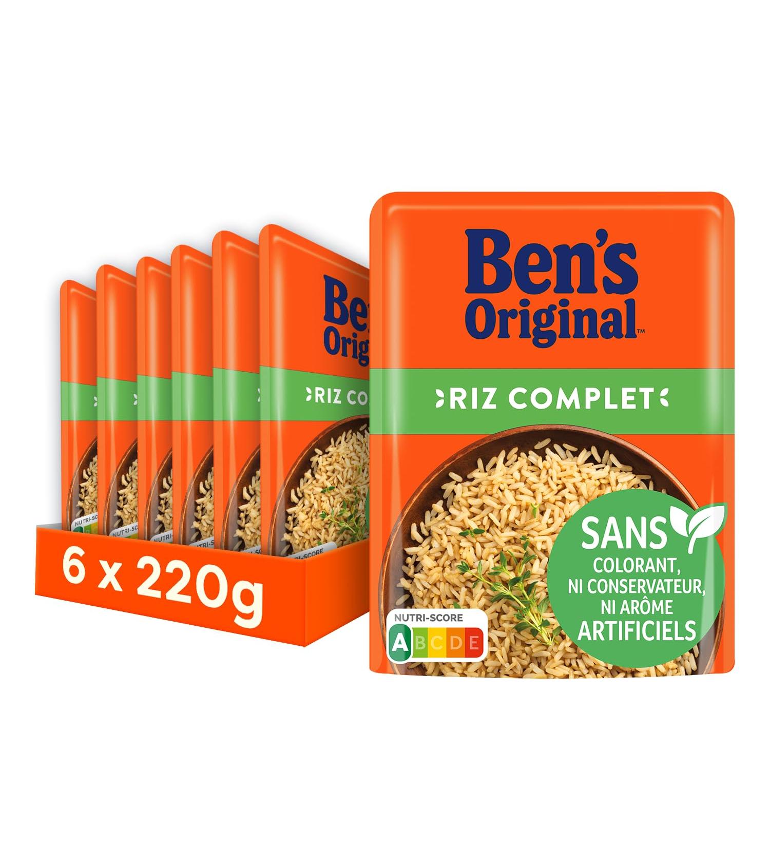 BEN'S ORIGINAL Wholemeal Rice 2 Min (6 x 220 g) - Buy Online on GoSupps.com