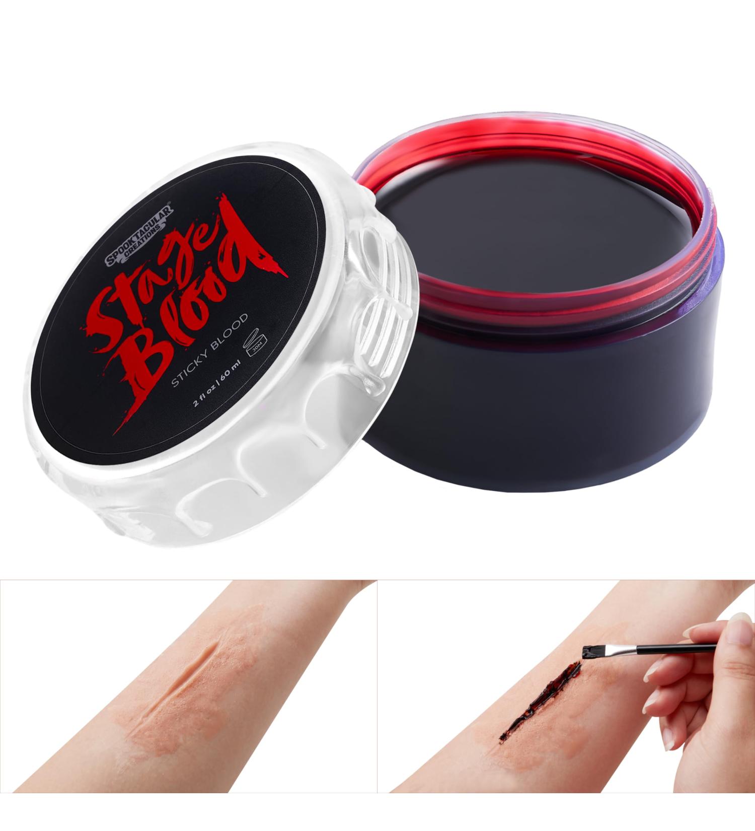 Spooktacular Creations Halloween Makeup Coagulated Blood 2.5 Oz - Realistic Fake Blood for SFX Wounds Cuts & Cosplay for Adults & Kids - Buy Online on GoSupps.com