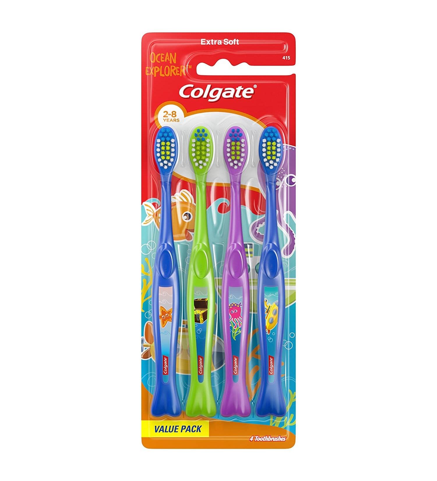 Colgate Kids Ocean Explorer Extra Soft Toothbrush Value Pack - 4 Count - Buy Online on GoSupps.com
