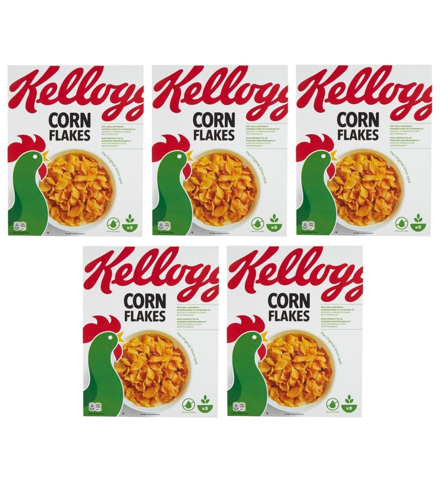 Kellogg's Corn Flakes Classic Crunchy Breakfast Cereal Cereal 5 Pack 250g - Buy Online on GoSupps.com