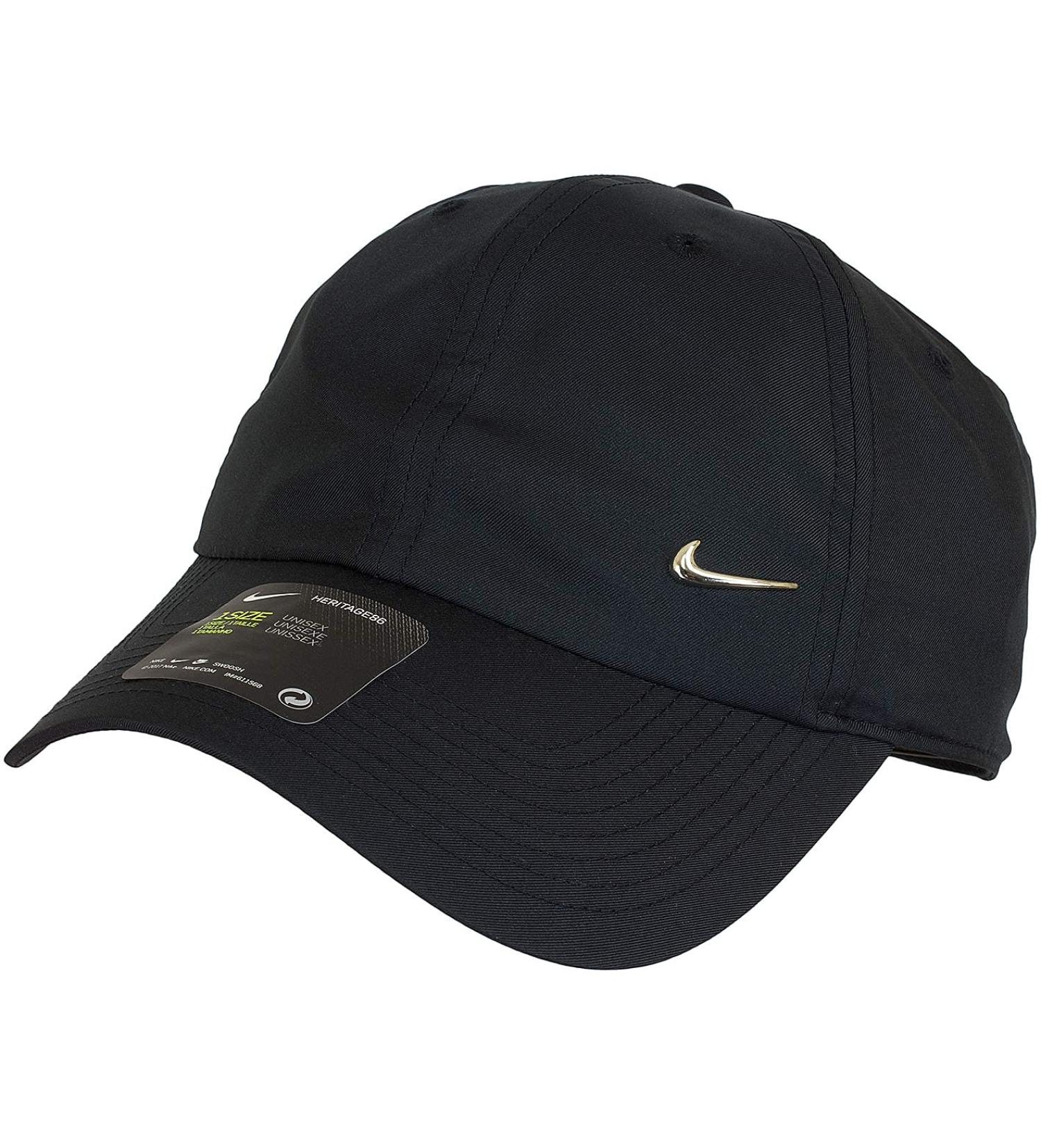 Nike Heritage 86 Metal Swoosh Cap Black One Size International Shipping Available