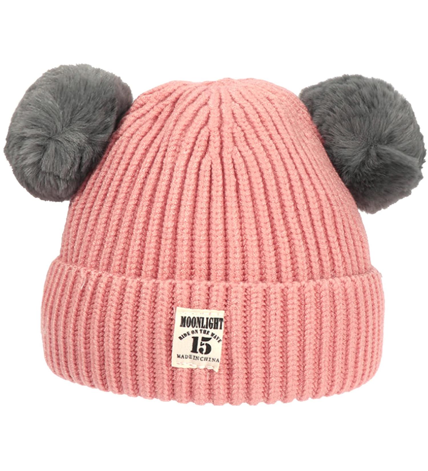 XYIYI Baby Kids Winter Knit Hat with Pom - Pink (6-24 Months) - Buy Online on GoSupps.com