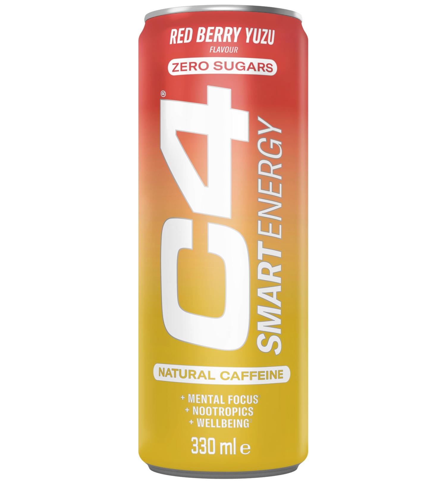 C4 Smart Energy Red Berry Yuzu - 12 x 330 ml. - Buy Online on GoSupps.com