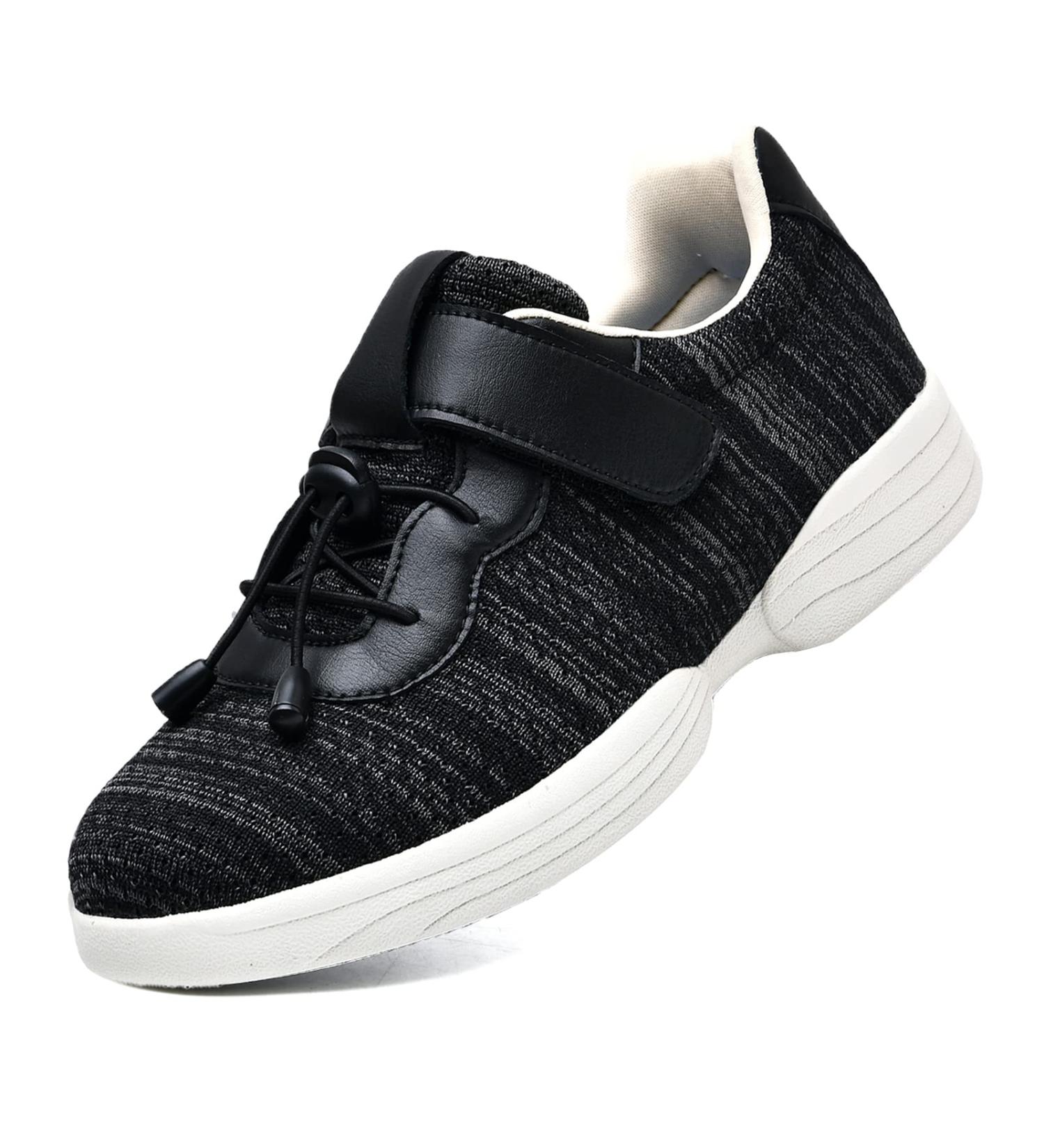 JBTNBX Women's Extra Wide Diabetic Shoes - Lightweight Adjustable Closure - Arthritis & Edema Sneakers - Size 9 Black/Gray - Buy Online on GoSupps.com