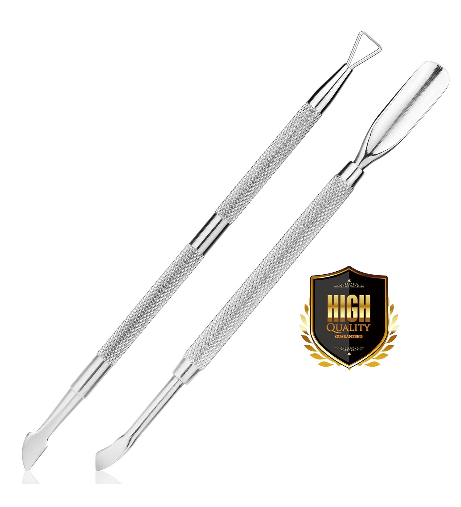 NANTuYo 2PCS Cuticle Pusher and Cutter Set - Professional Grade Stainless Steel Cuticle Remover Kit for Fingernails and Toenails - Buy Online on GoSupps.com