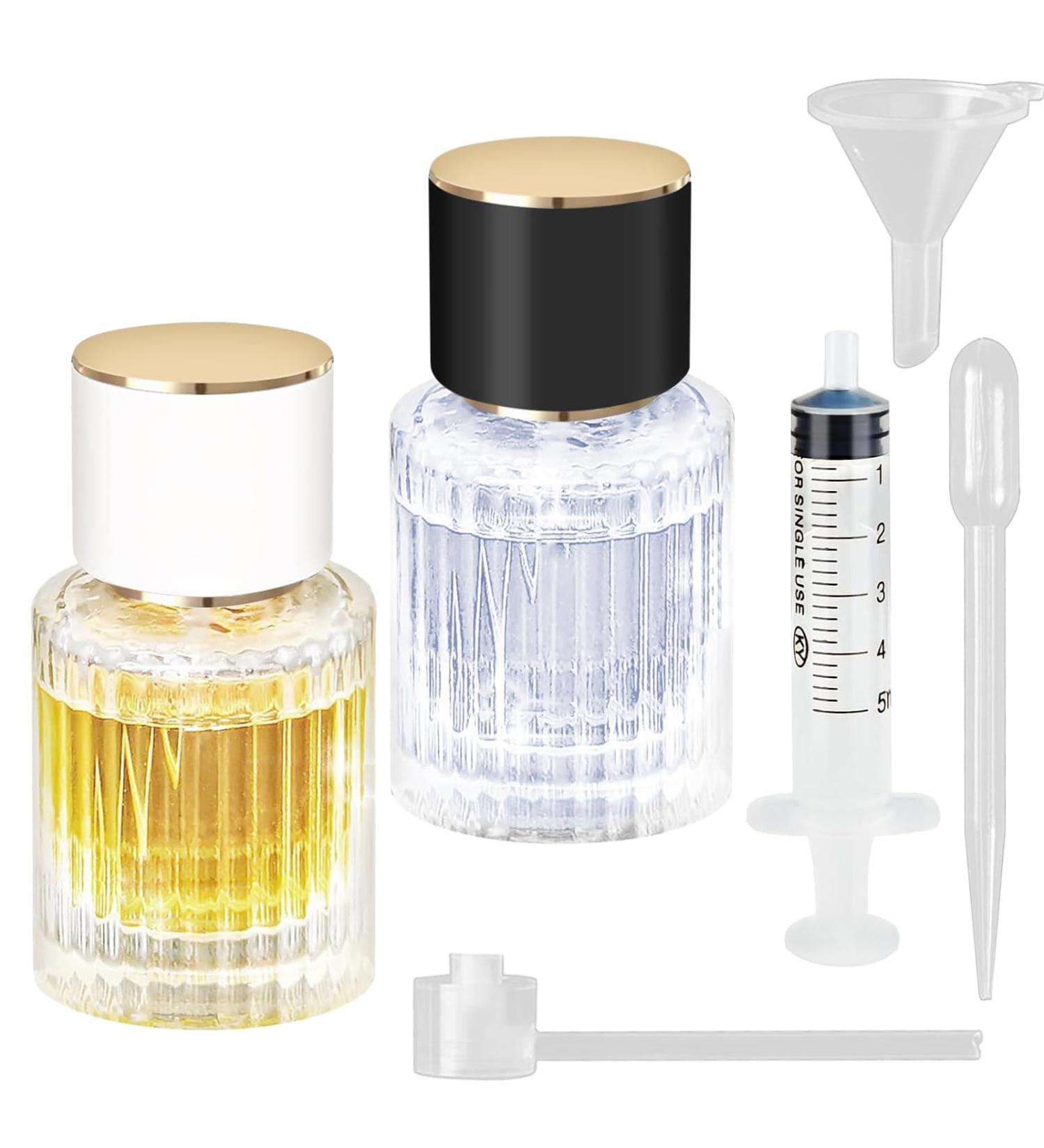 ATB-Foger 30 ml 2 pieces round perfume spray bottle perfume atomiser glass for perfume travel cosmetics with funnel pipettes and other accessories - Buy Online on GoSupps.com