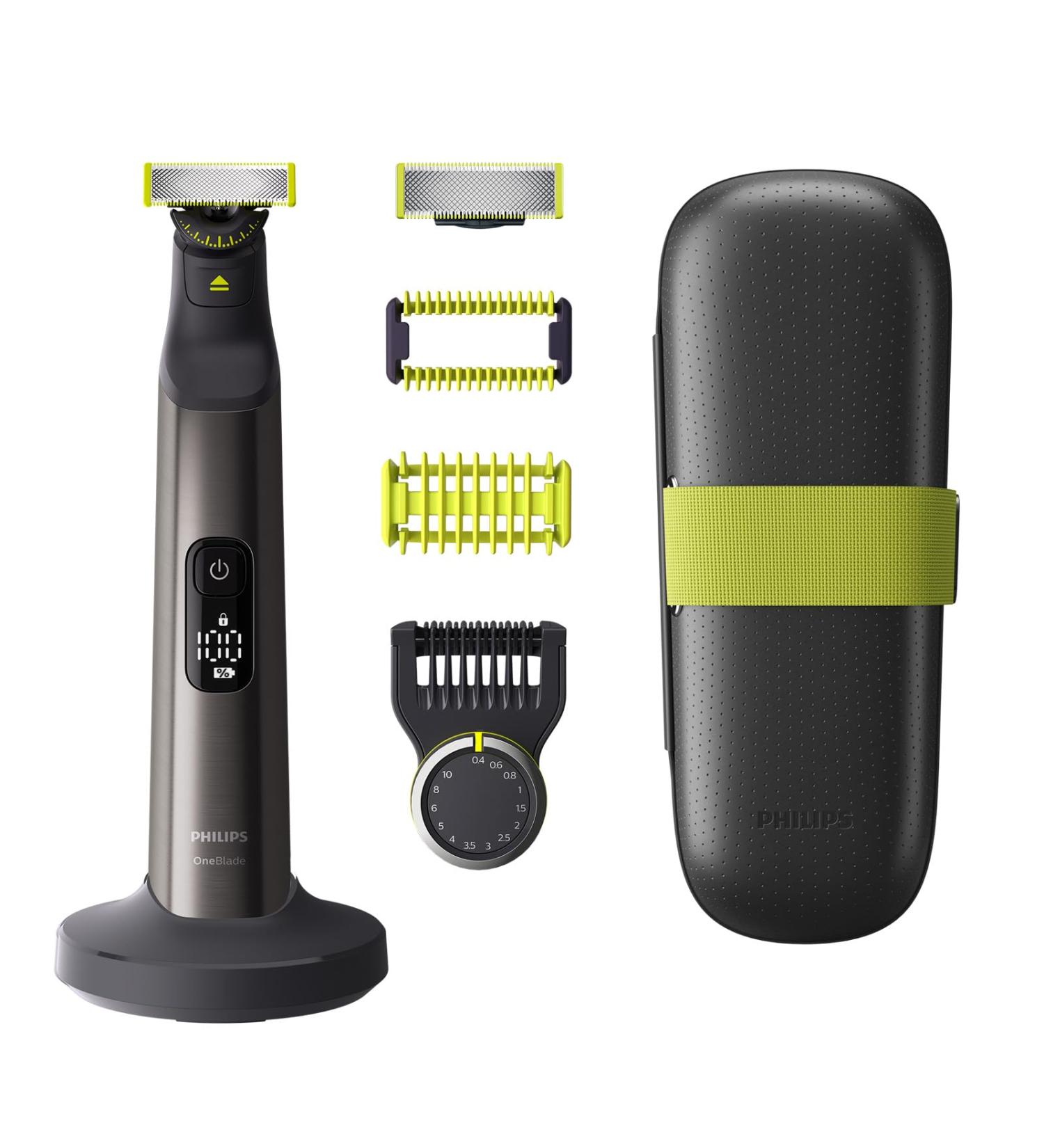 Philips OneBlade Pro360 Electric Razor QP6651/30 - 360-Degree Blade Trim Attachment 14 Length Settings Travel Case & Charging Station - Shop Internationally! - Buy Online on GoSupps.com