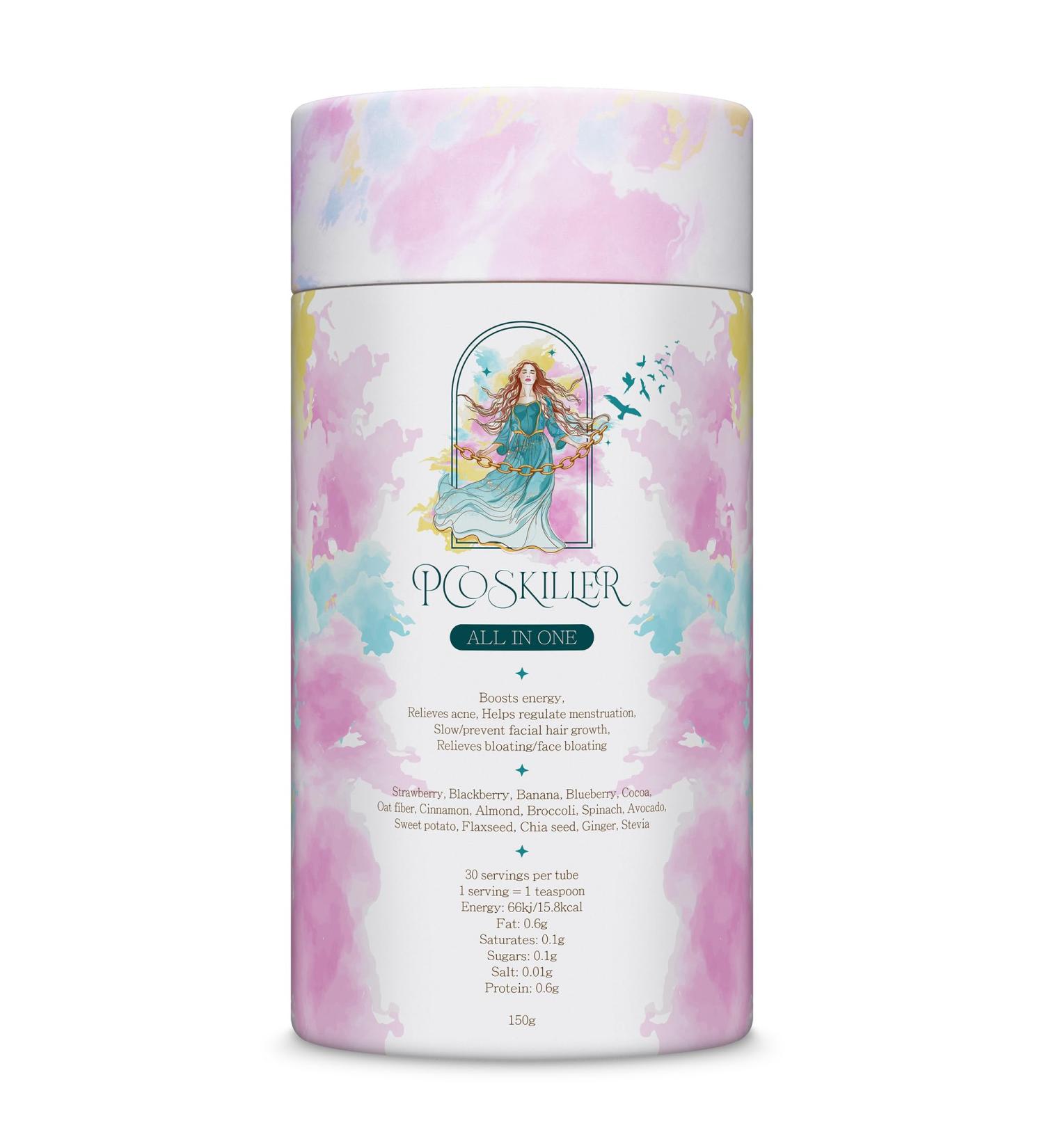 PCOSKILLER - All in ONE - 30 Servings - 16 Natural Ingredients - for PCOS Sufferers - Buy Online on GoSupps.com