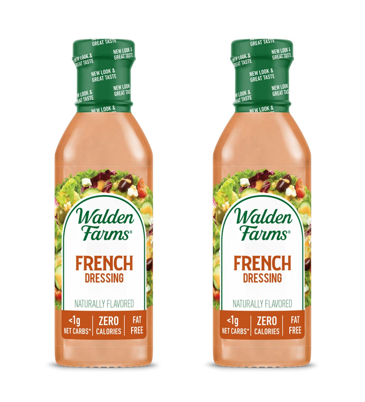 Walden Farms French Dressing 12 oz 2 Pack - Sugar Free, 0g Net Carbs, Fresh & Delicious Salad Topping - Smooth & Creamy Condiment - 12 Fl Oz Bottle - Buy Online on GoSupps.com