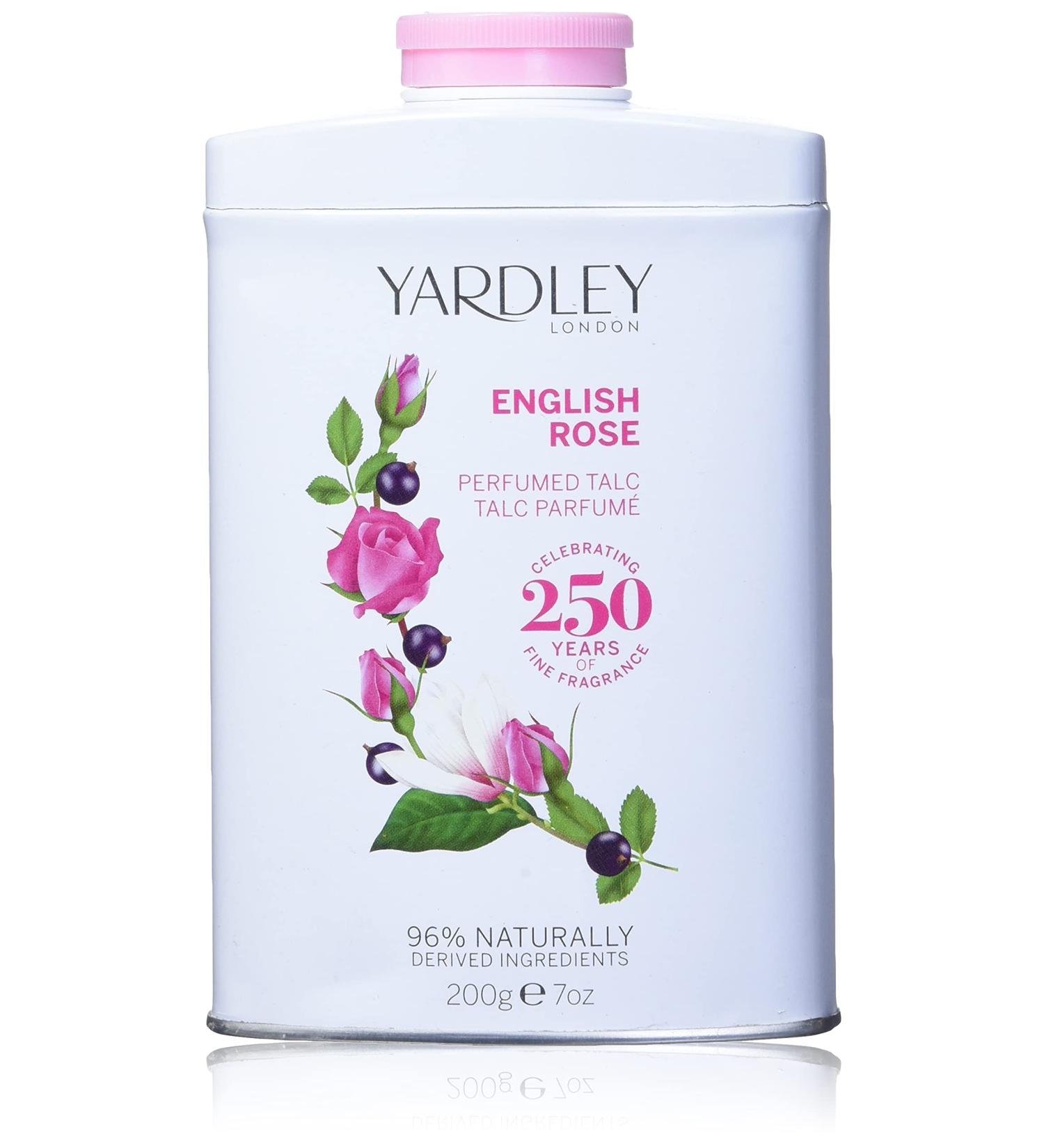 Yardley English Rose Talc | 200g Rose Scent Powder | Premium Body Talc for Freshness - International Shipping Available - Buy Online on GoSupps.com
