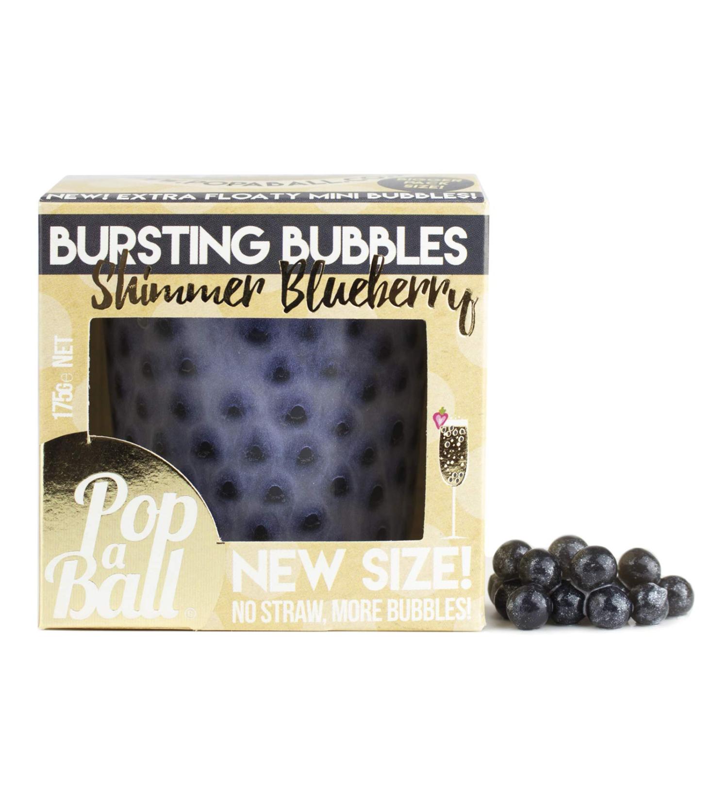 Popaball Shimmer Blueberry Bursting Bubbles 175g - Prosecco Gin Mocktail & Cocktail Gift Set for Her - Buy Online on GoSupps.com