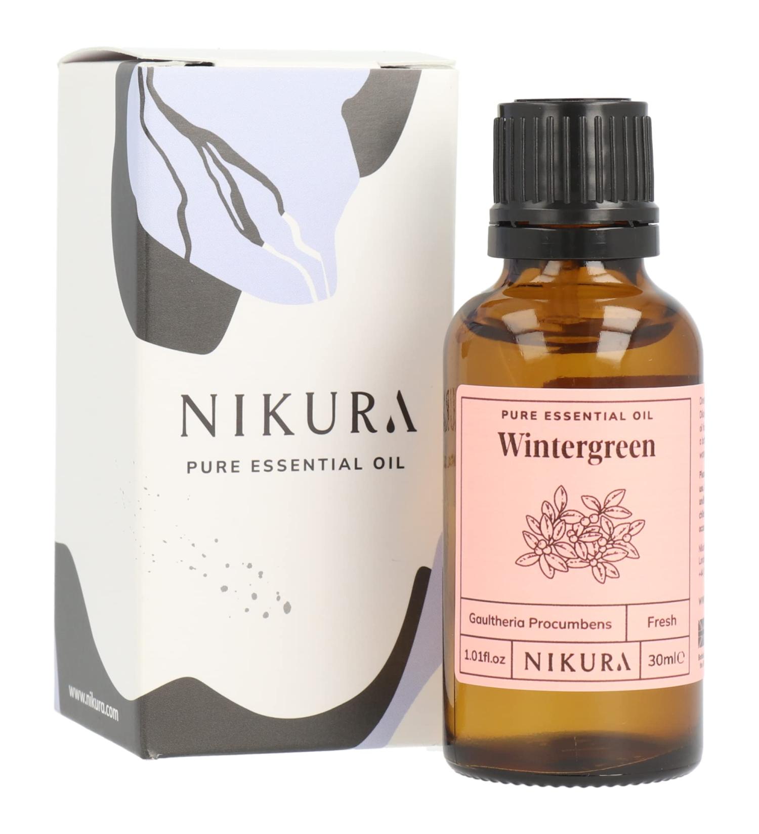 Nikura Wintergreen Essential Oil 30ml - 100% Pure Natural Oil for Aromatherapy & Self Care | Vegan & UK Made - Buy Online on GoSupps.com