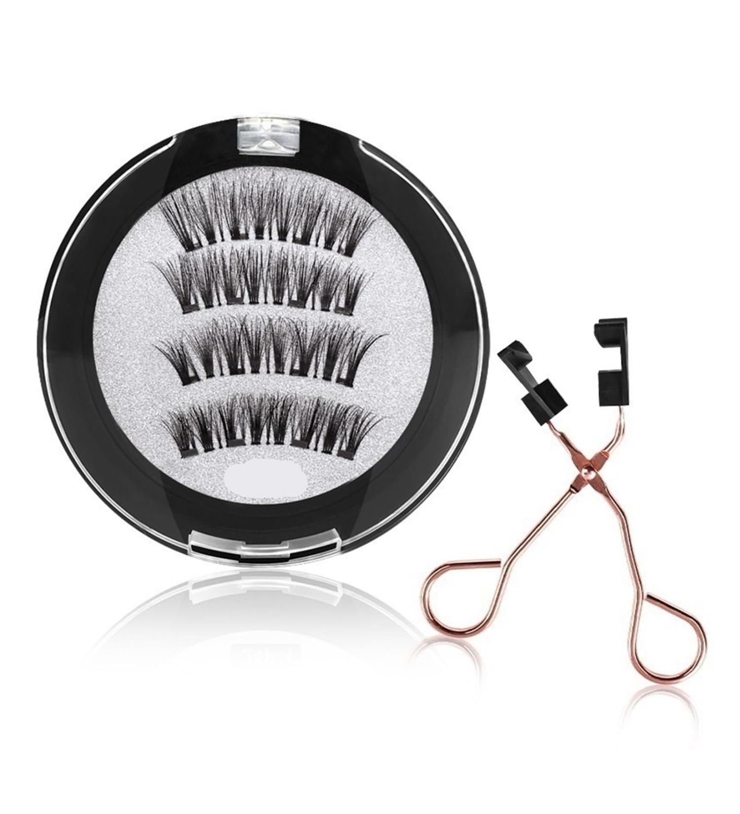 3PC 4 Magnetic Eyelashes Natural Eyelash Tape Without Glue Eyelashes Can Be Reused Best False Eyelashes (Size : DWSP-4Black) - Buy Online on GoSupps.com